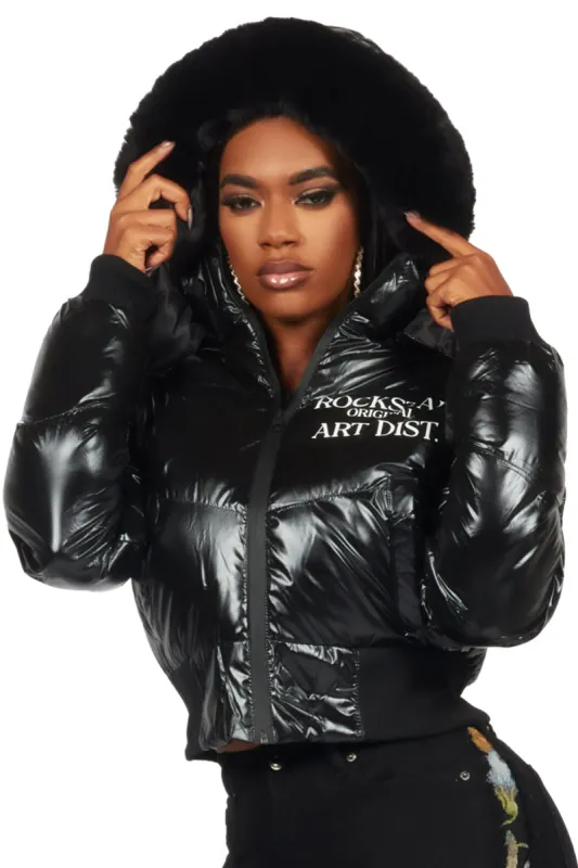 Destina Black Puffer Jacket sold by Rockstar Original