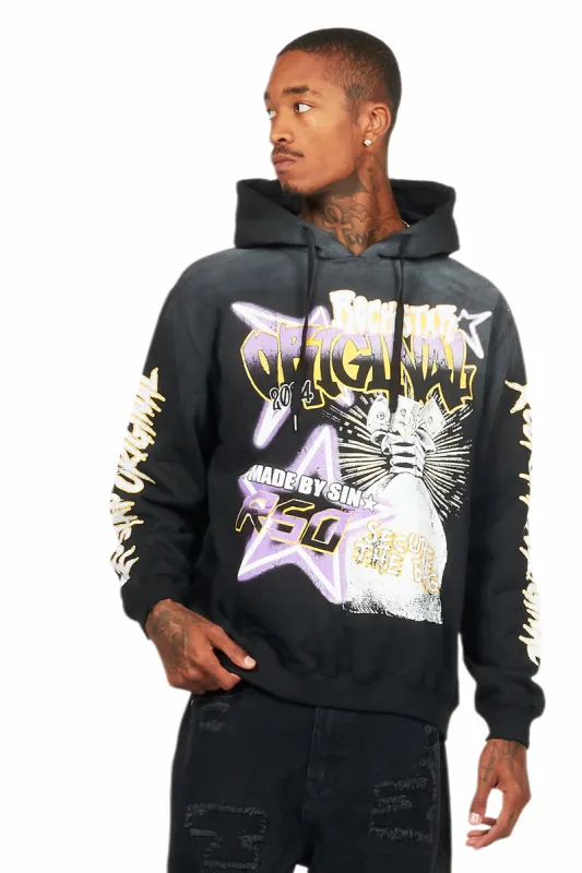 Amelie Black Graphic Hoodie sold by Rockstar Original