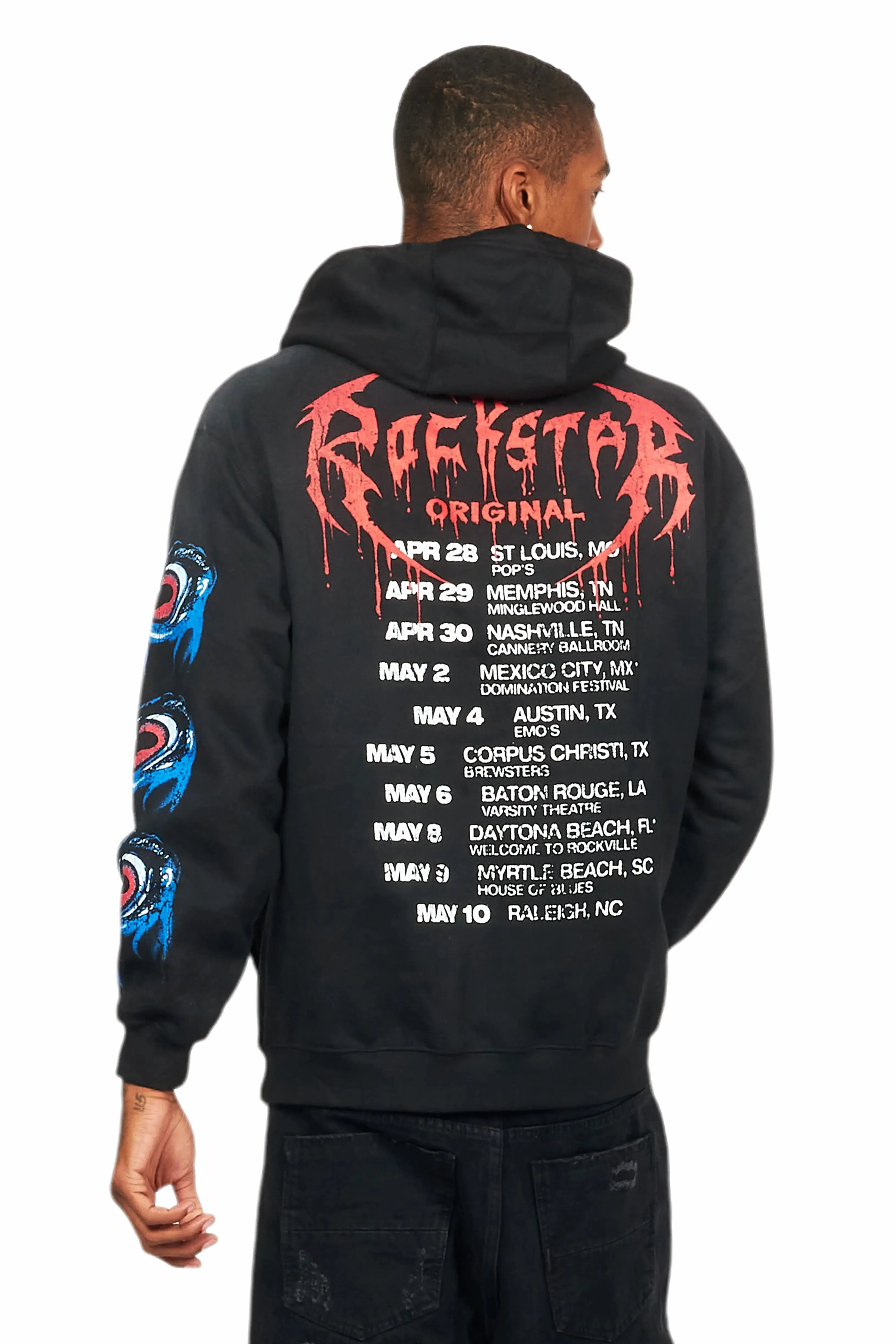Vicious Black Graphic Hoodie sold by Rockstar Original product image thumbnail 5