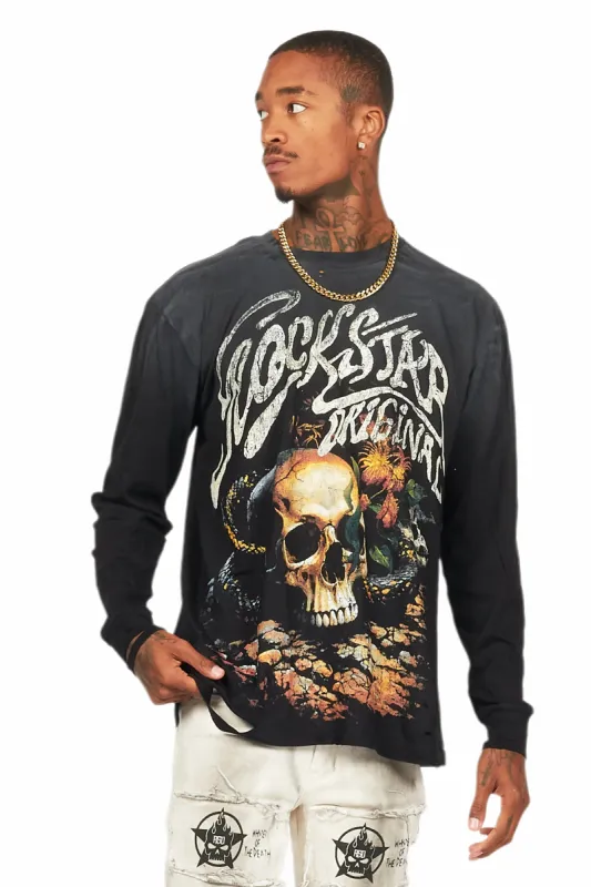 Anby Black Long Sleeve Graphic T-Shirt sold by Rockstar Original