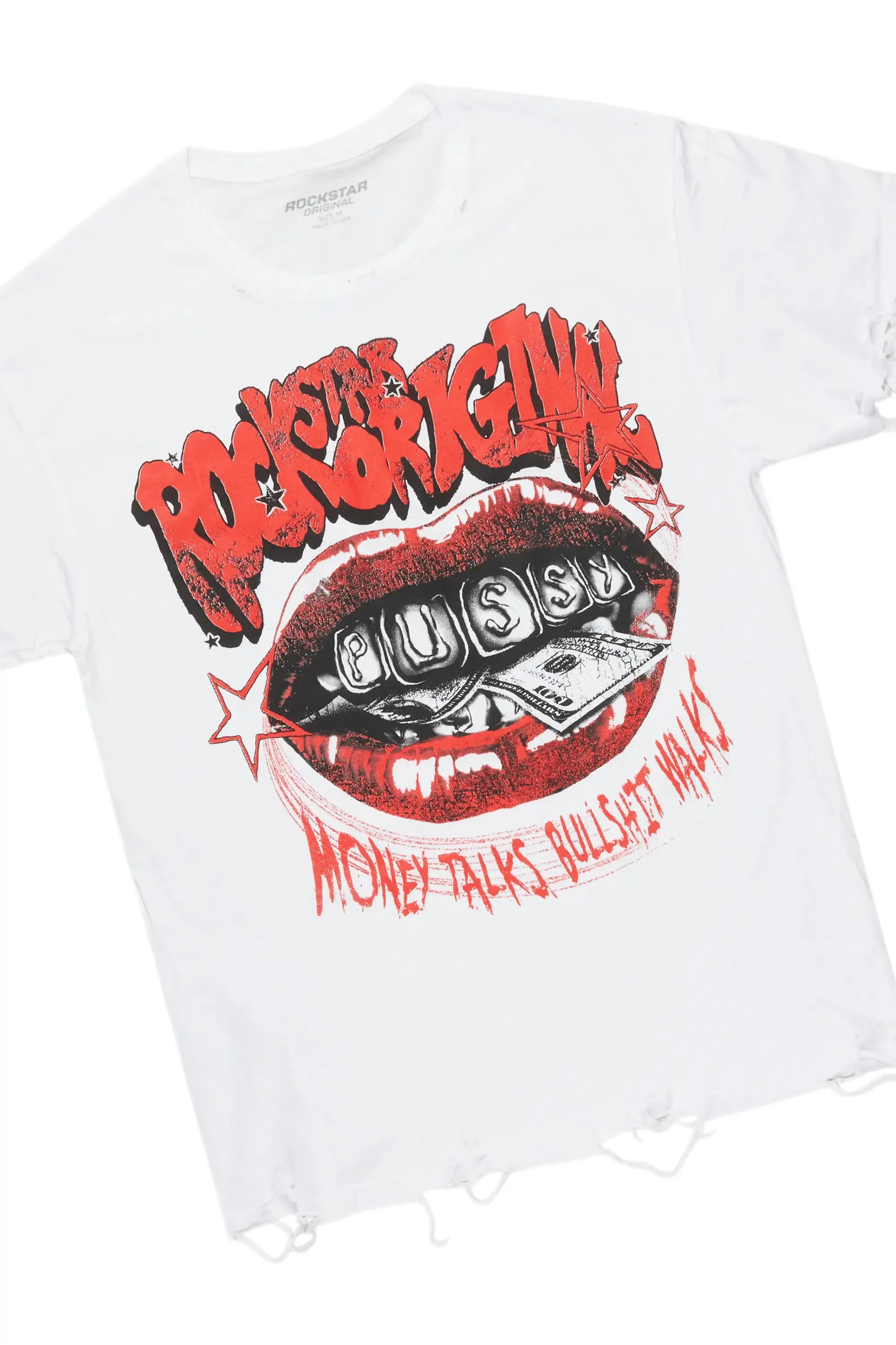 Avona White/Black T-Shirt/Super Stacked Jean Set sold by Rockstar Original product image thumbnail 2