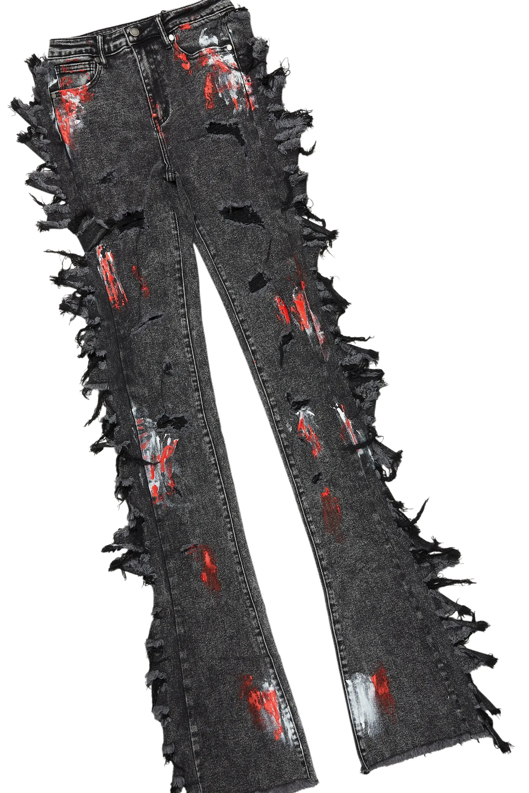 Avona White/Black T-Shirt/Super Stacked Jean Set sold by Rockstar Original product image thumbnail 3