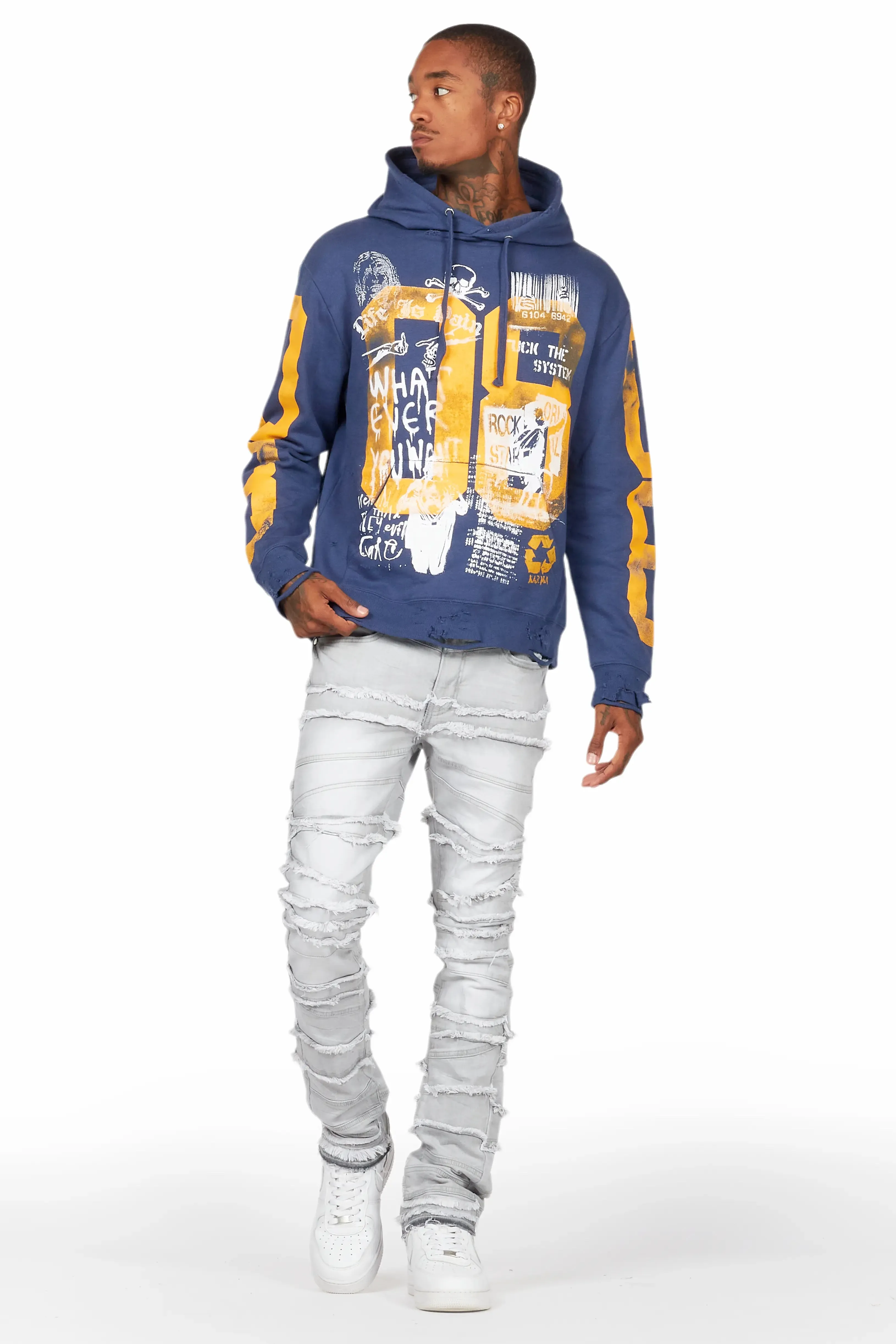 Franko Light Grey Slim Fit Jean sold by Rockstar Original product image thumbnail 3