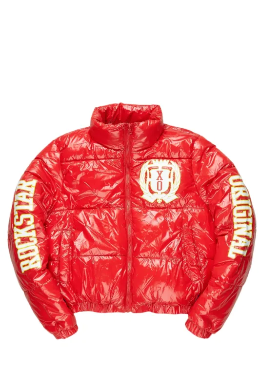 Jaclyn Red Puffer Jacket sold by Rockstar Original