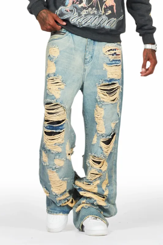 Mical Blue Baggy Fit Jean sold by Rockstar Original