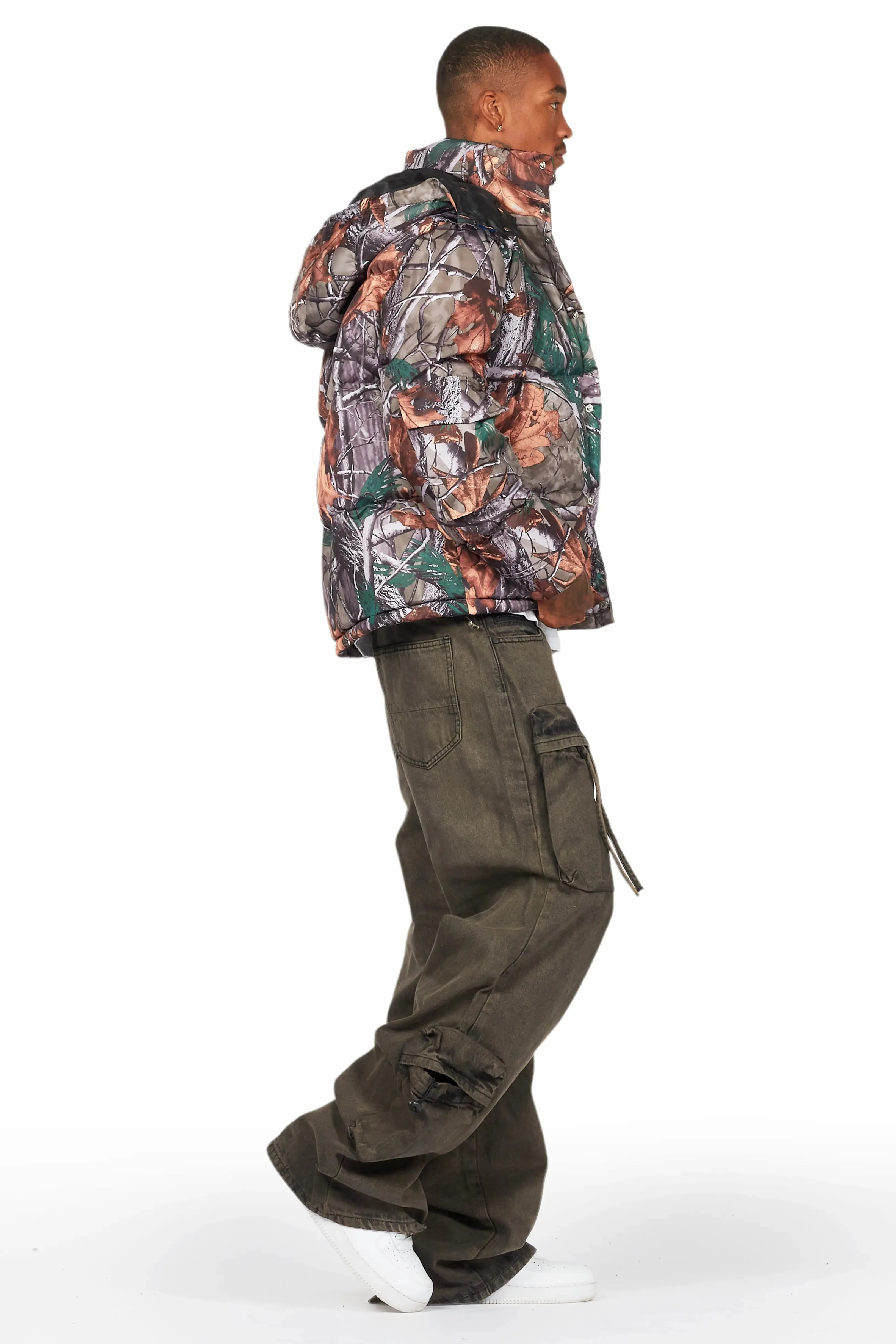 Cazer Dark Grey Baggy Fit Cargo Jean sold by Rockstar Original product image thumbnail 4