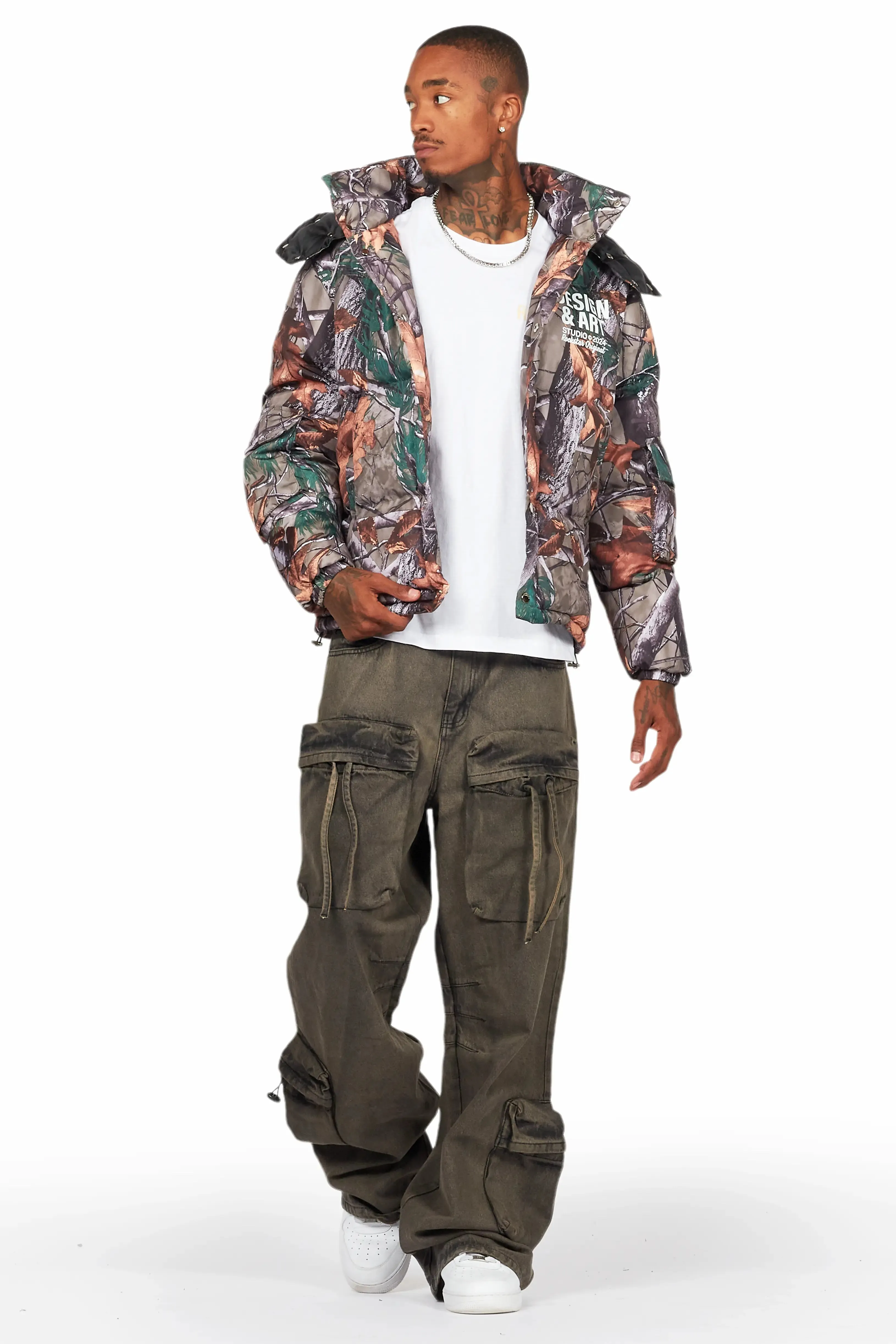 Cazer Dark Grey Baggy Fit Cargo Jean sold by Rockstar Original product image thumbnail 3