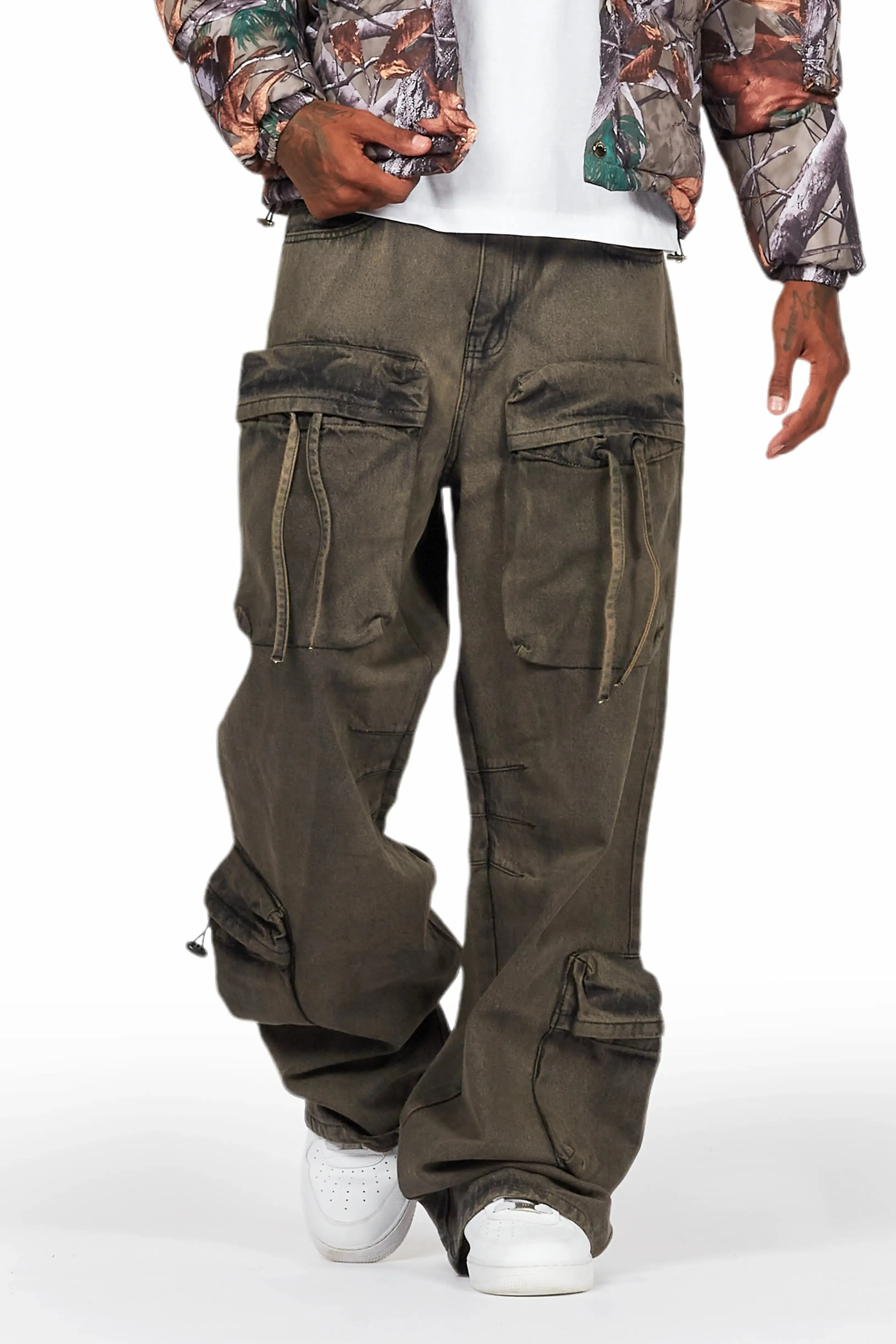 Cazer Dark Grey Baggy Fit Cargo Jean sold by Rockstar Original
