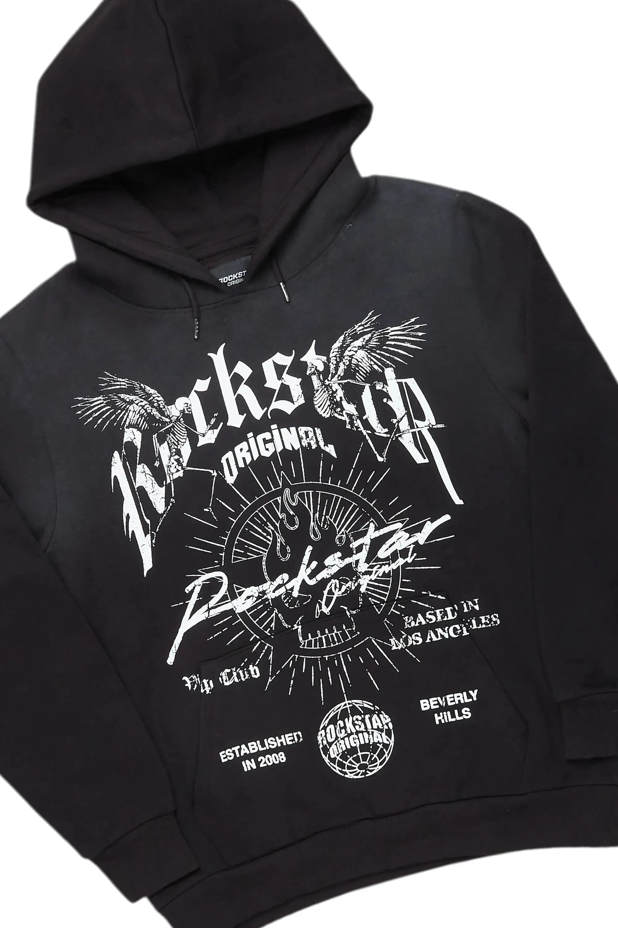 Tally Black Hoodie/Stacked Flare Jean Bundle sold by Rockstar Original product image thumbnail 2