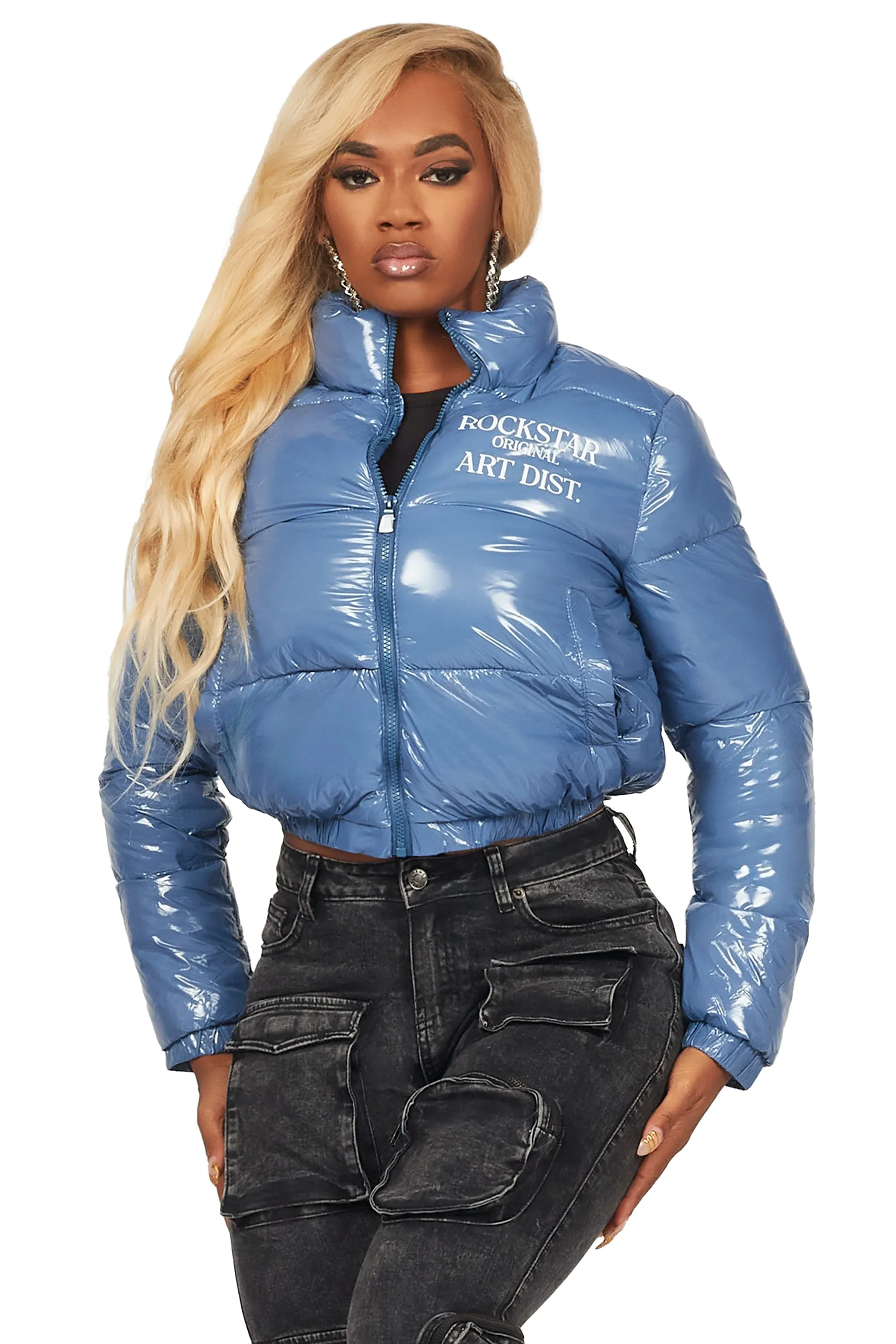 Chakelia Blue Puffer Jacket sold by Rockstar Original product image thumbnail 5