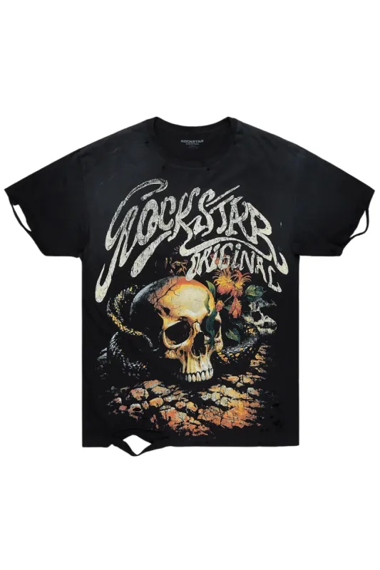Anby Black Graphic Oversized T-Shirt sold by Rockstar Original