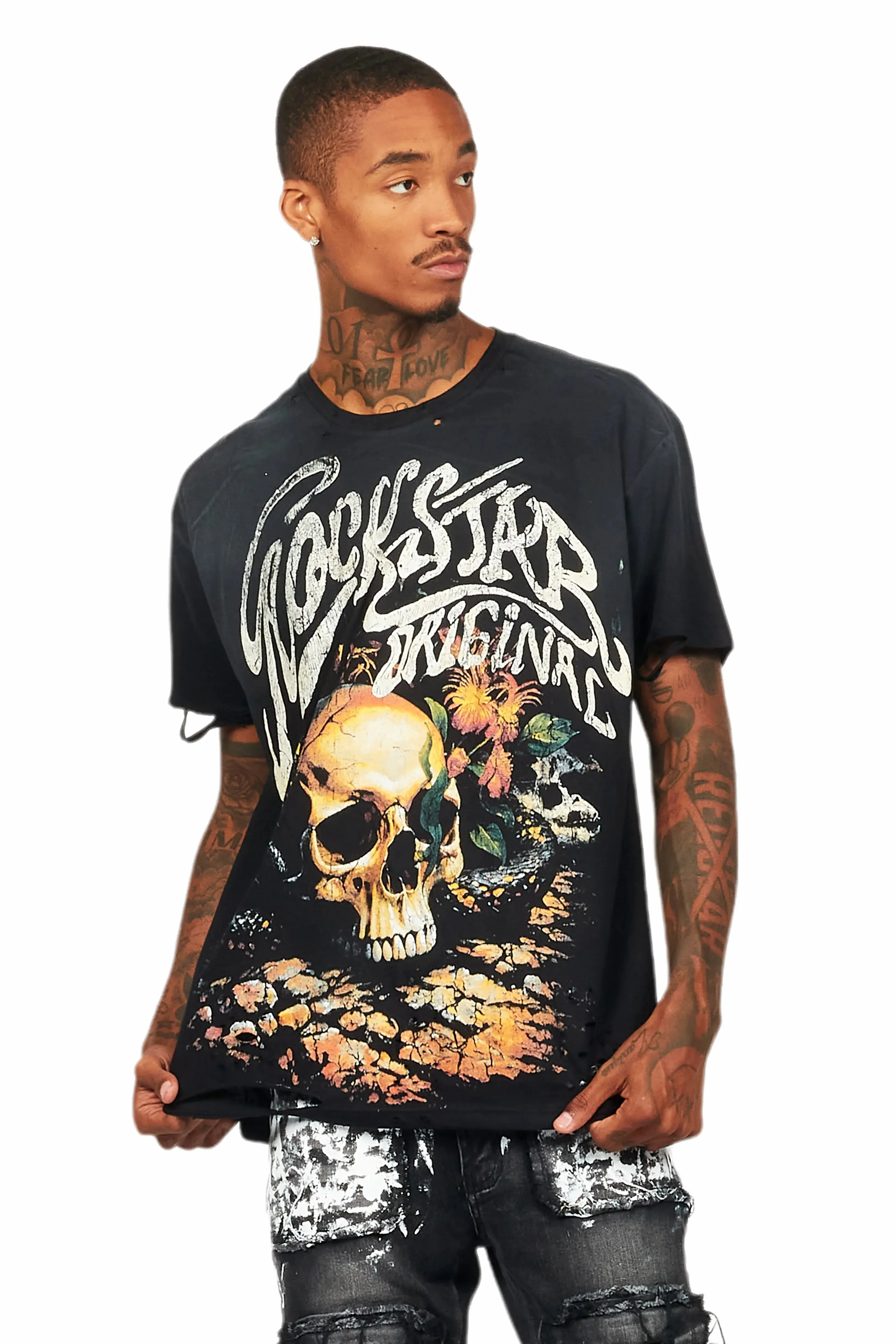 Anby Black Graphic Oversized T-Shirt sold by Rockstar Original product image thumbnail 5