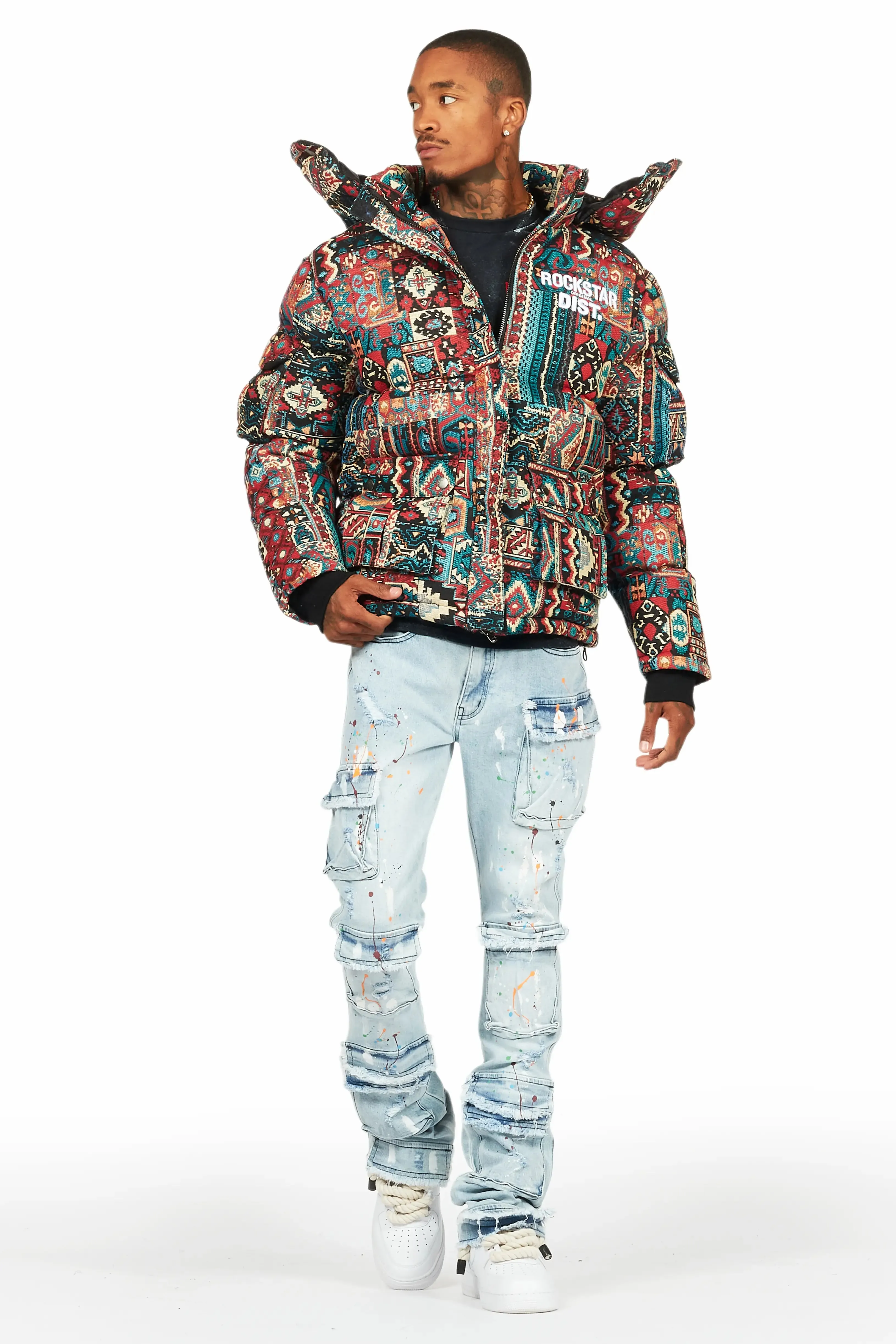 Orien Blue Painter Stacked Flare Jean sold by Rockstar Original product image thumbnail 3