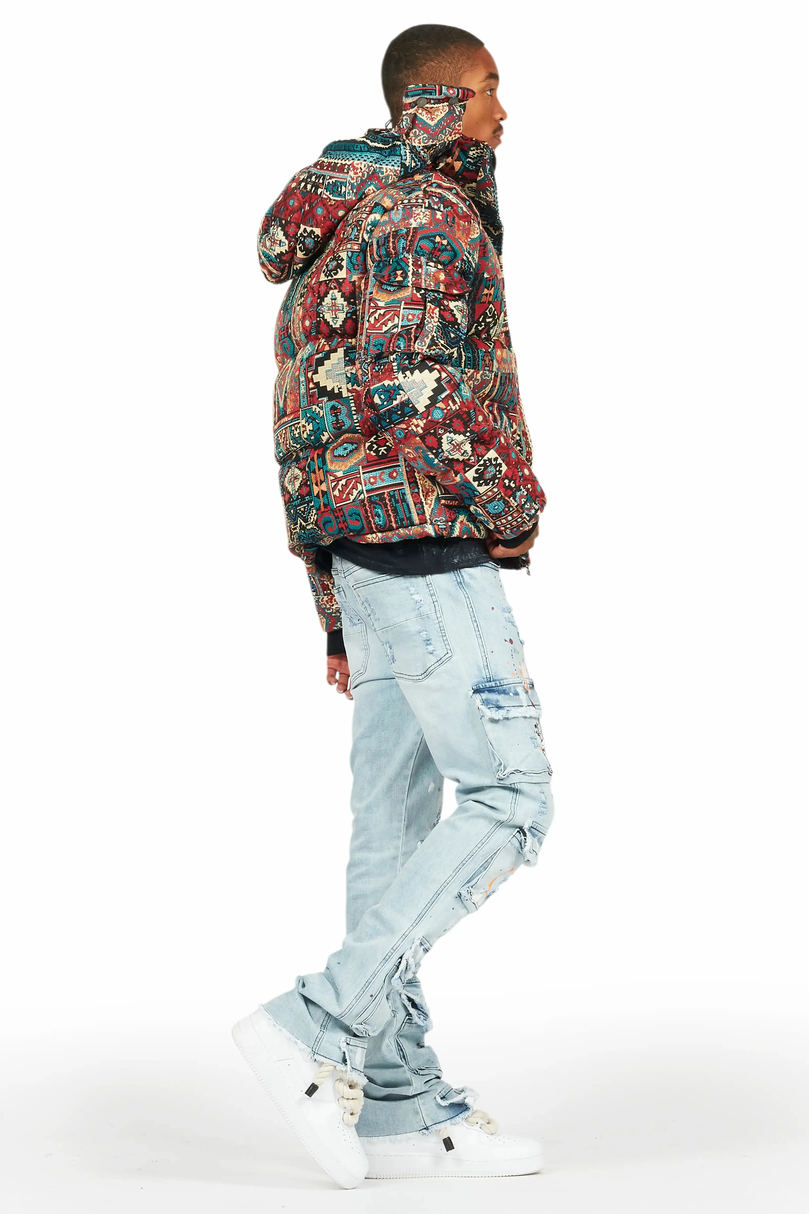 Orien Blue Painter Stacked Flare Jean sold by Rockstar Original product image thumbnail 4