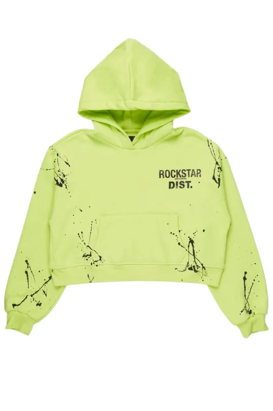 Jamica Neon Yellow Crop Hoodie sold by Rockstar Original