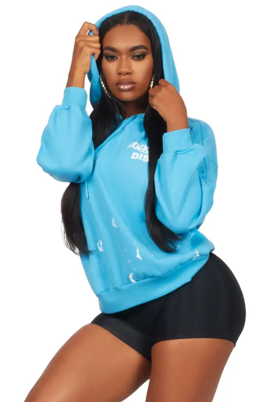 Nylia Bright Blue Oversized Hoodie sold by Rockstar Original