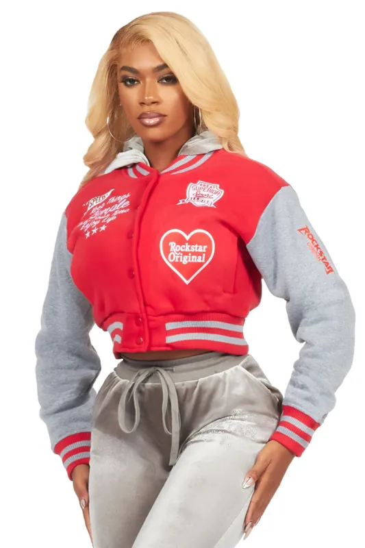 Allison Red Varsity Jacket sold by Rockstar Original