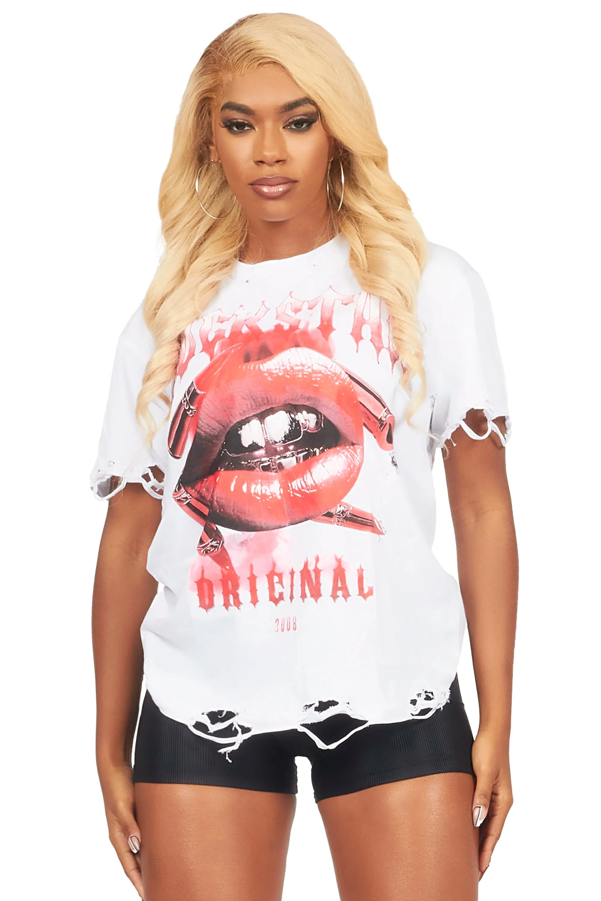 Branna White Oversized T-Shirt sold by Rockstar Original