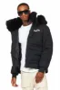Langston Black Puffer Jacket with Fur Hood sold by Rockstar Original
