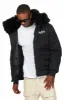 Langston Black Puffer Jacket with Fur Hood sold by Rockstar Original
