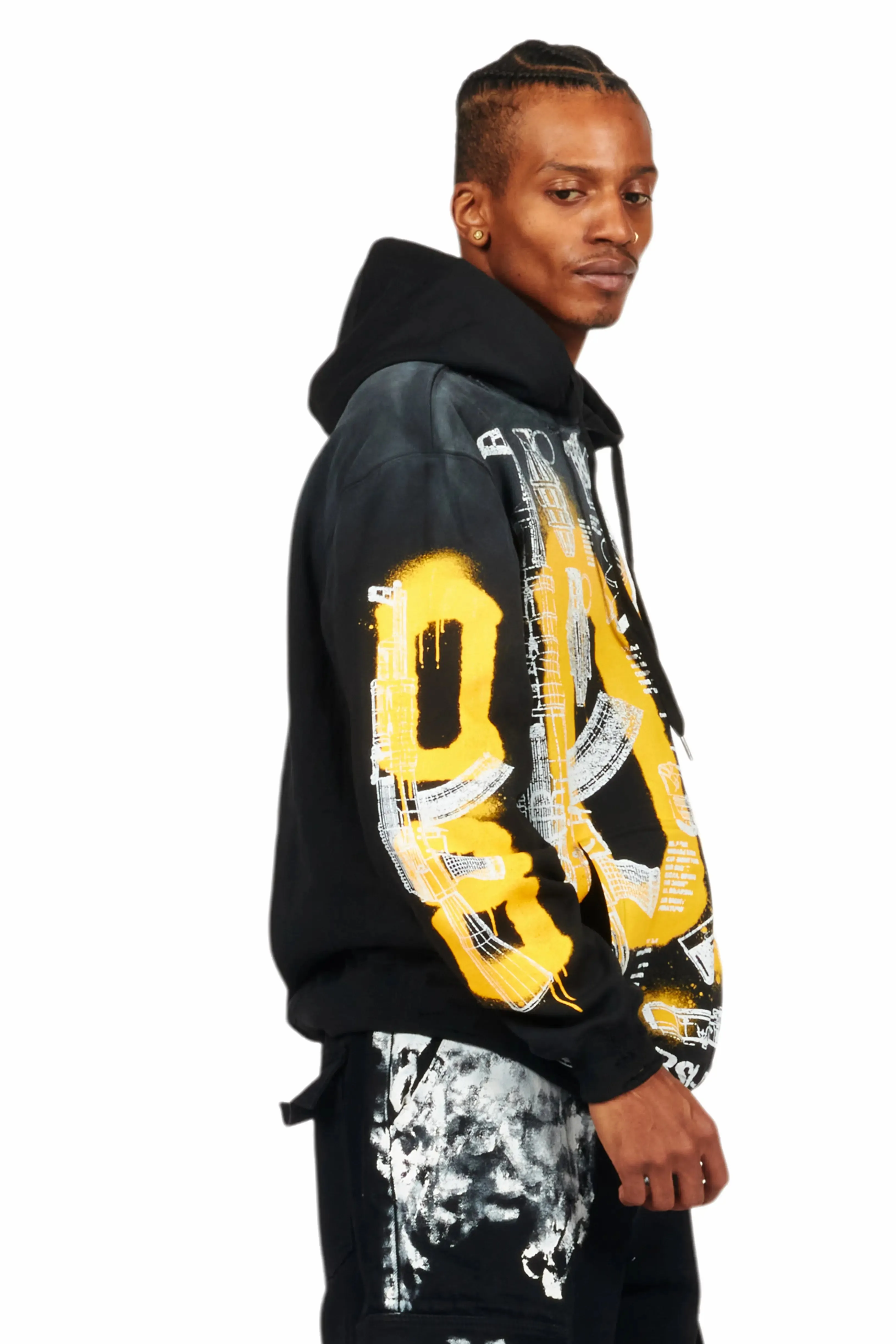 Nesta Black Graphic Hoodie sold by Rockstar Original product image thumbnail 5