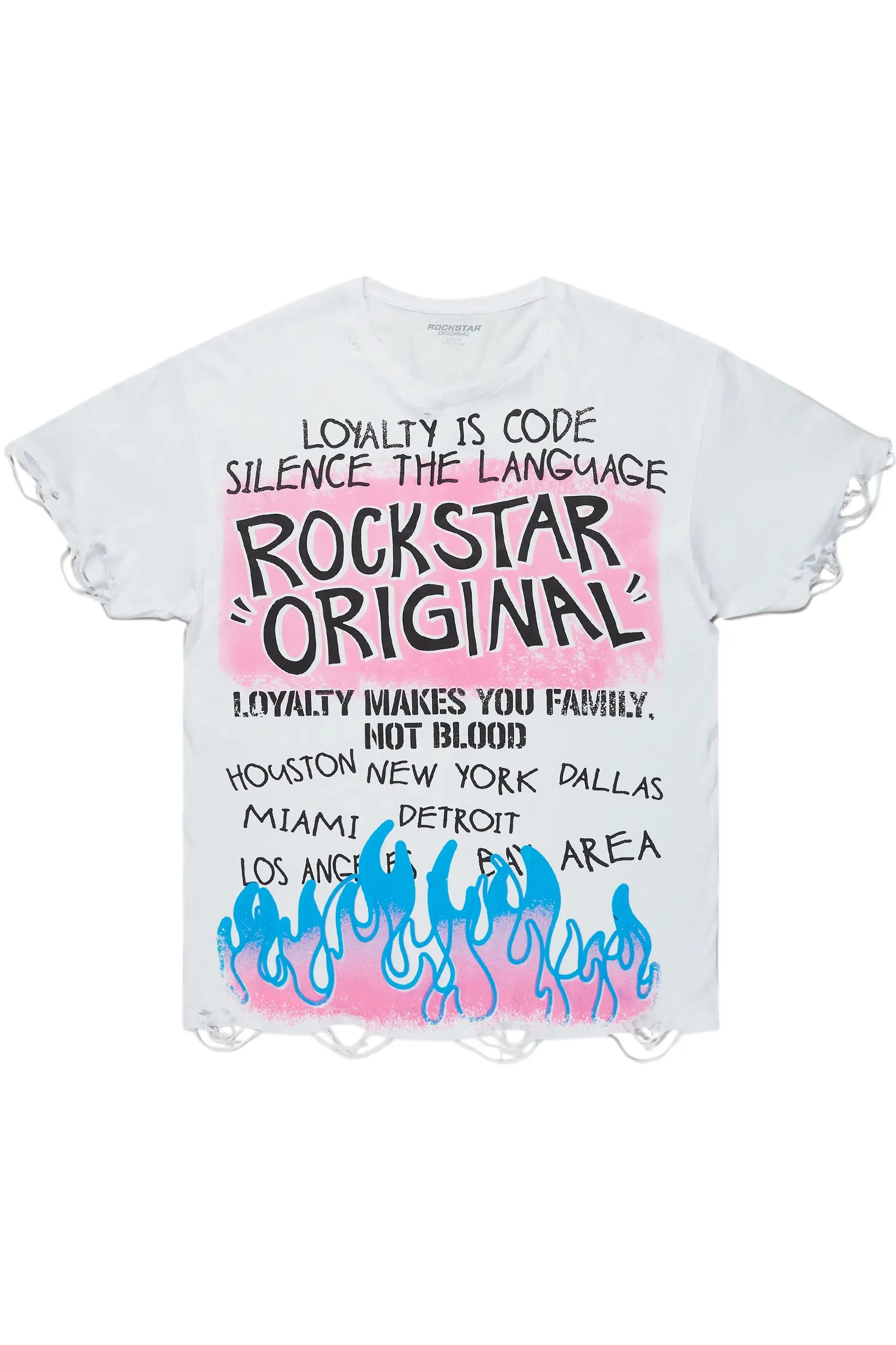 Beno White Oversized Graphic T-Shirt sold by Rockstar Original