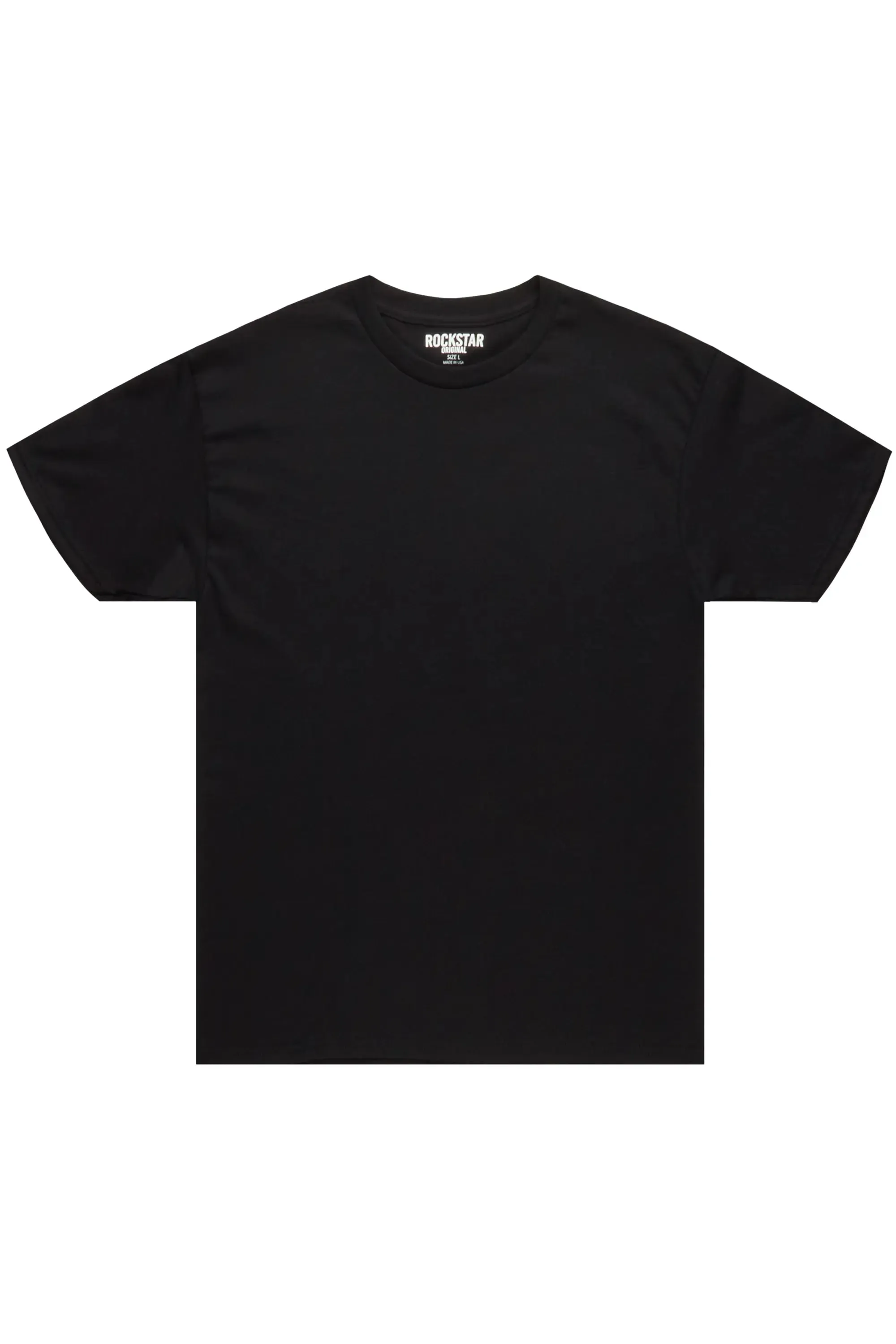 Basic Black Rockstar Plain T-Shirt sold by Rockstar Original