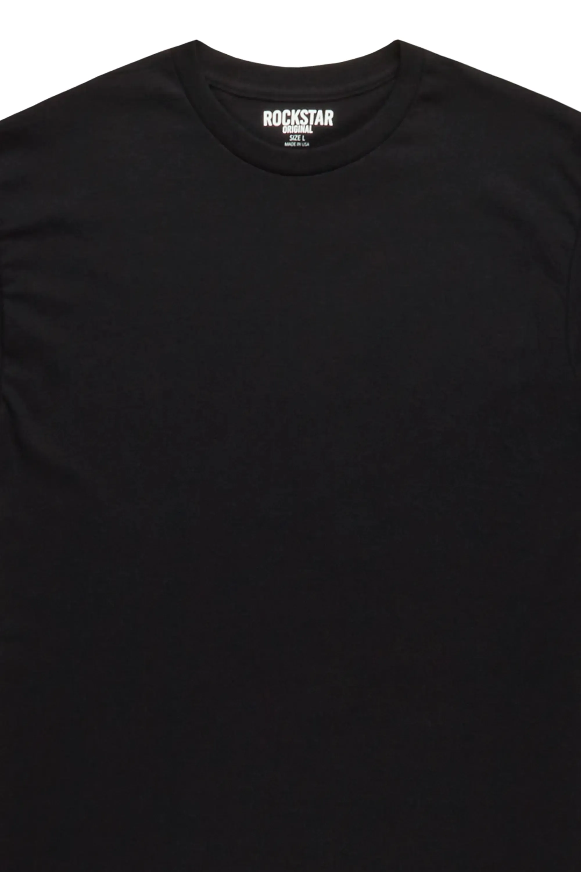 Basic Black Rockstar Plain T-Shirt sold by Rockstar Original product image thumbnail 2
