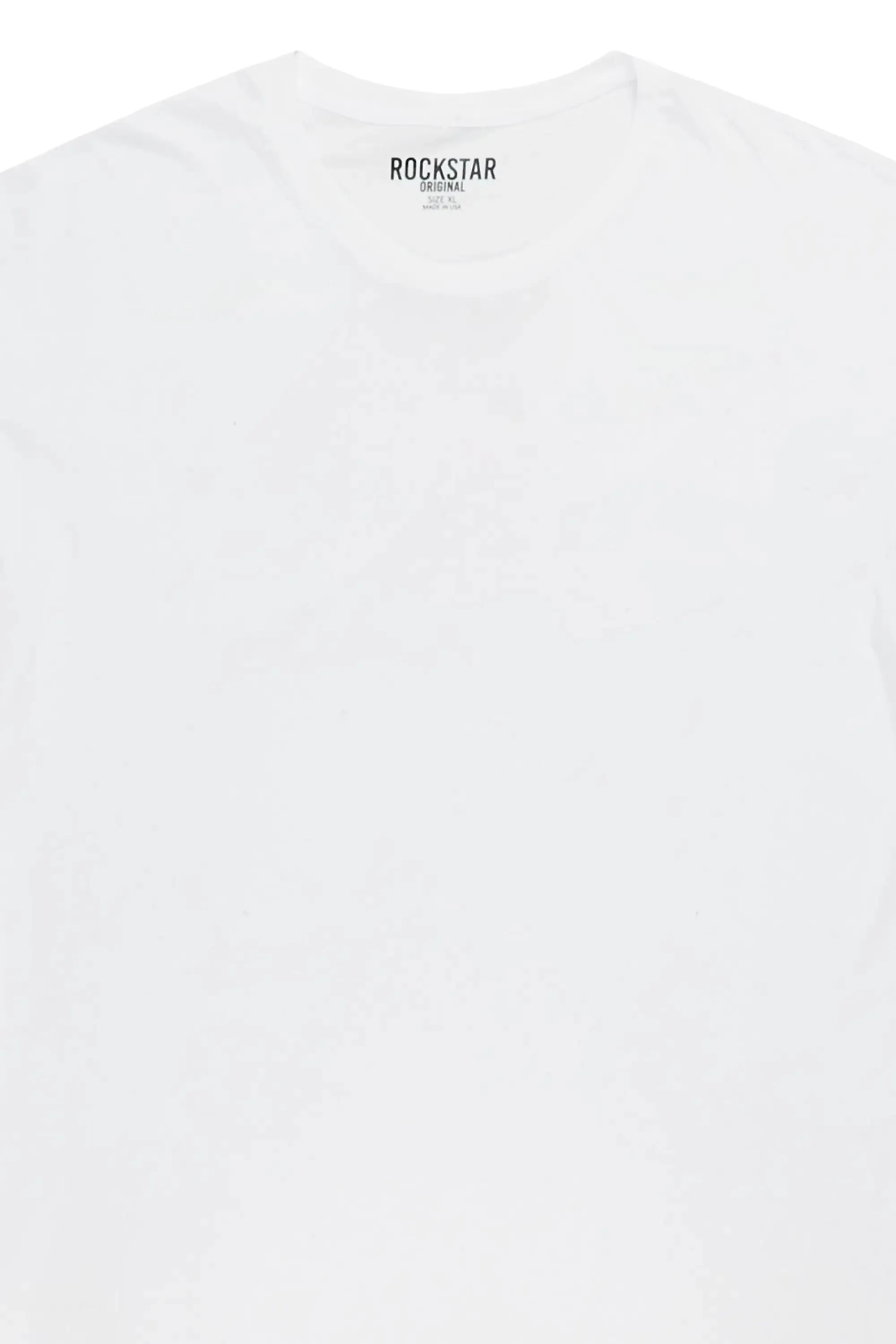 Basic White Rockstar Plain T-Shirt sold by Rockstar Original product image thumbnail 2