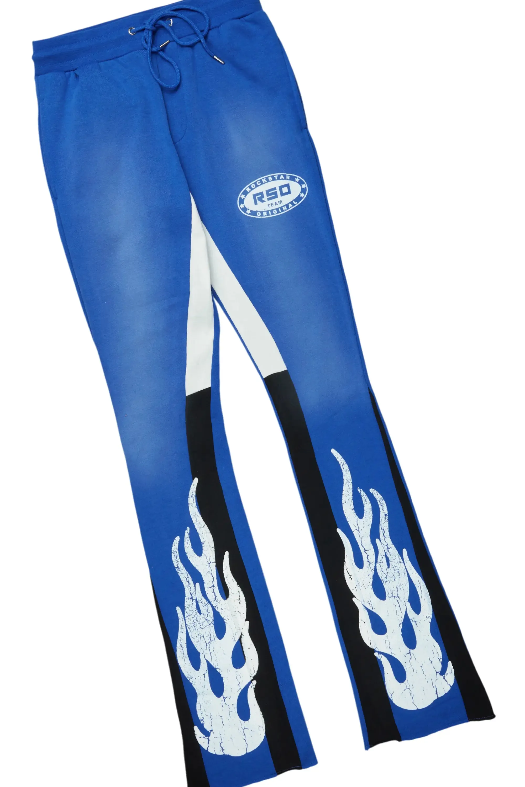 Amos Royal Blue Stacked Flare Hoodie Track Set sold by Rockstar Original product image thumbnail 3