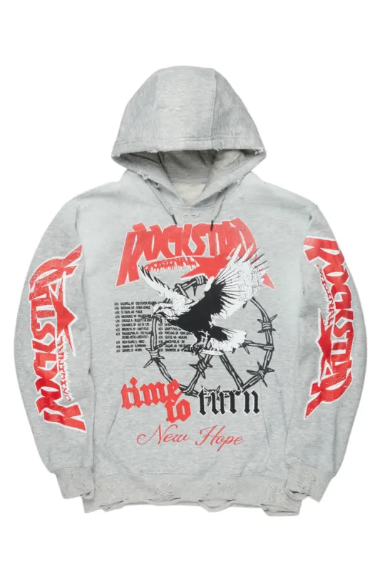 Burial Heather Grey Graphic Hoodie sold by Rockstar Original