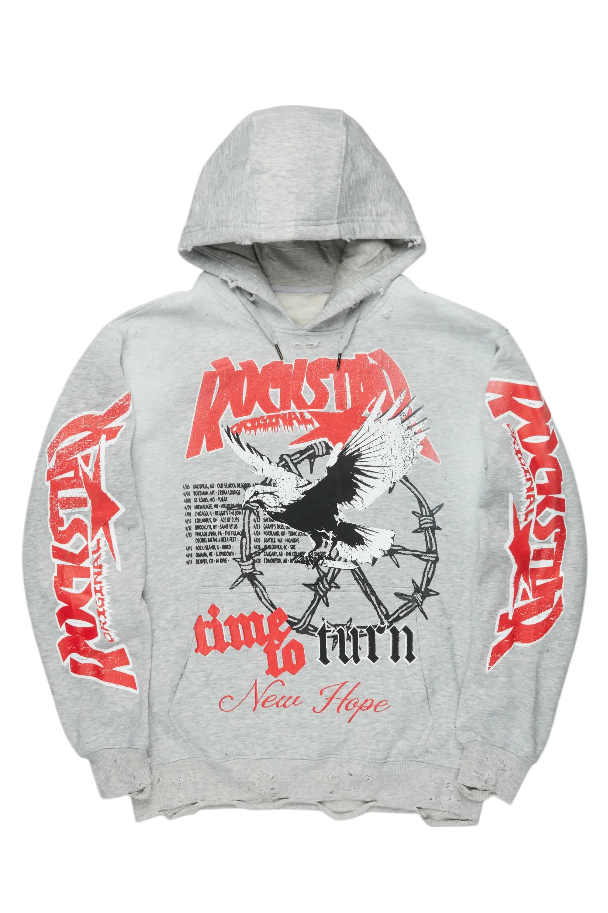 Burial Heather Grey Graphic Hoodie sold by Rockstar Original