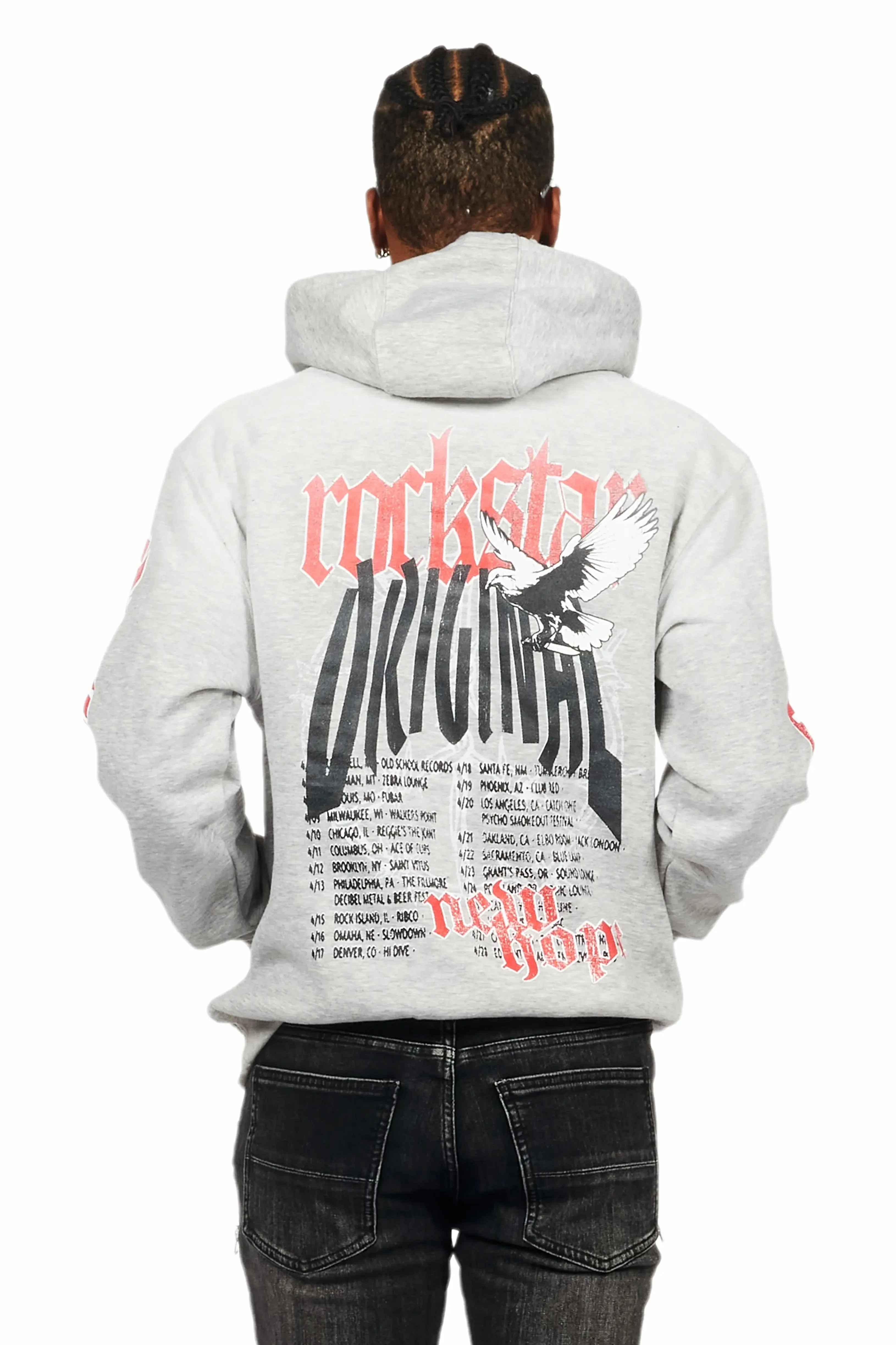 Burial Heather Grey Graphic Hoodie sold by Rockstar Original product image thumbnail 4