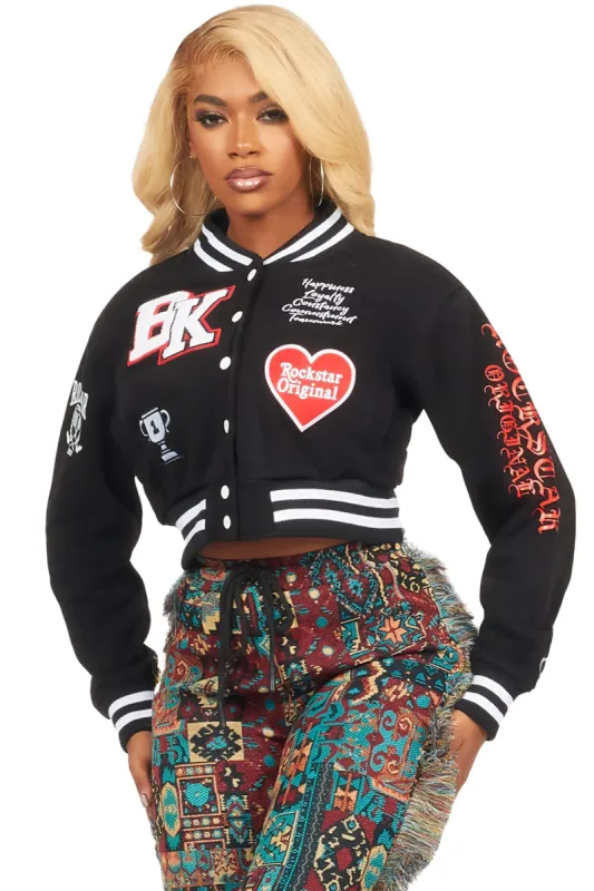 Dianawattee Black Varsity Jacket sold by Rockstar Original