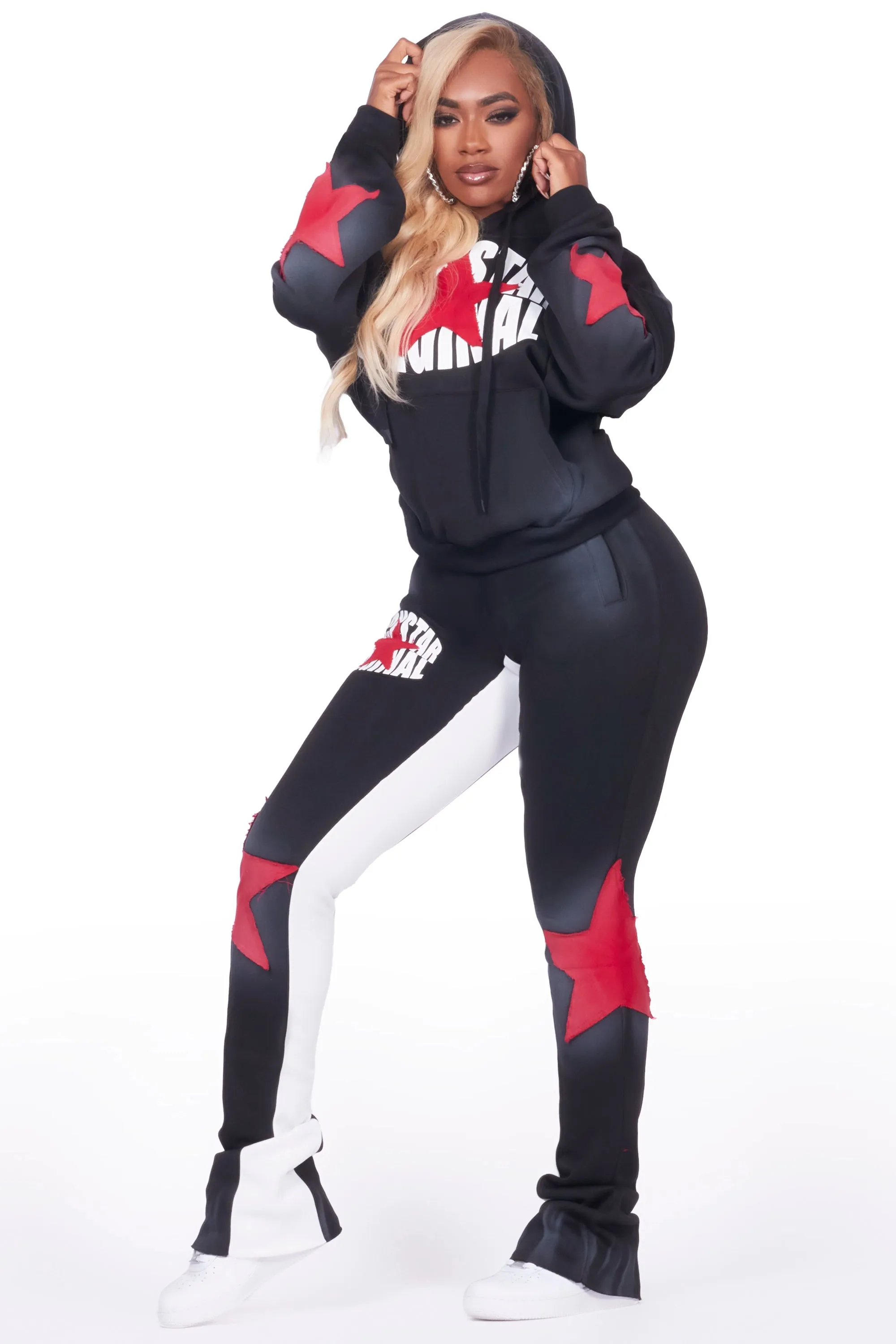 Kaliyah Black Super Stacked Trackset sold by Rockstar Original product image thumbnail 4