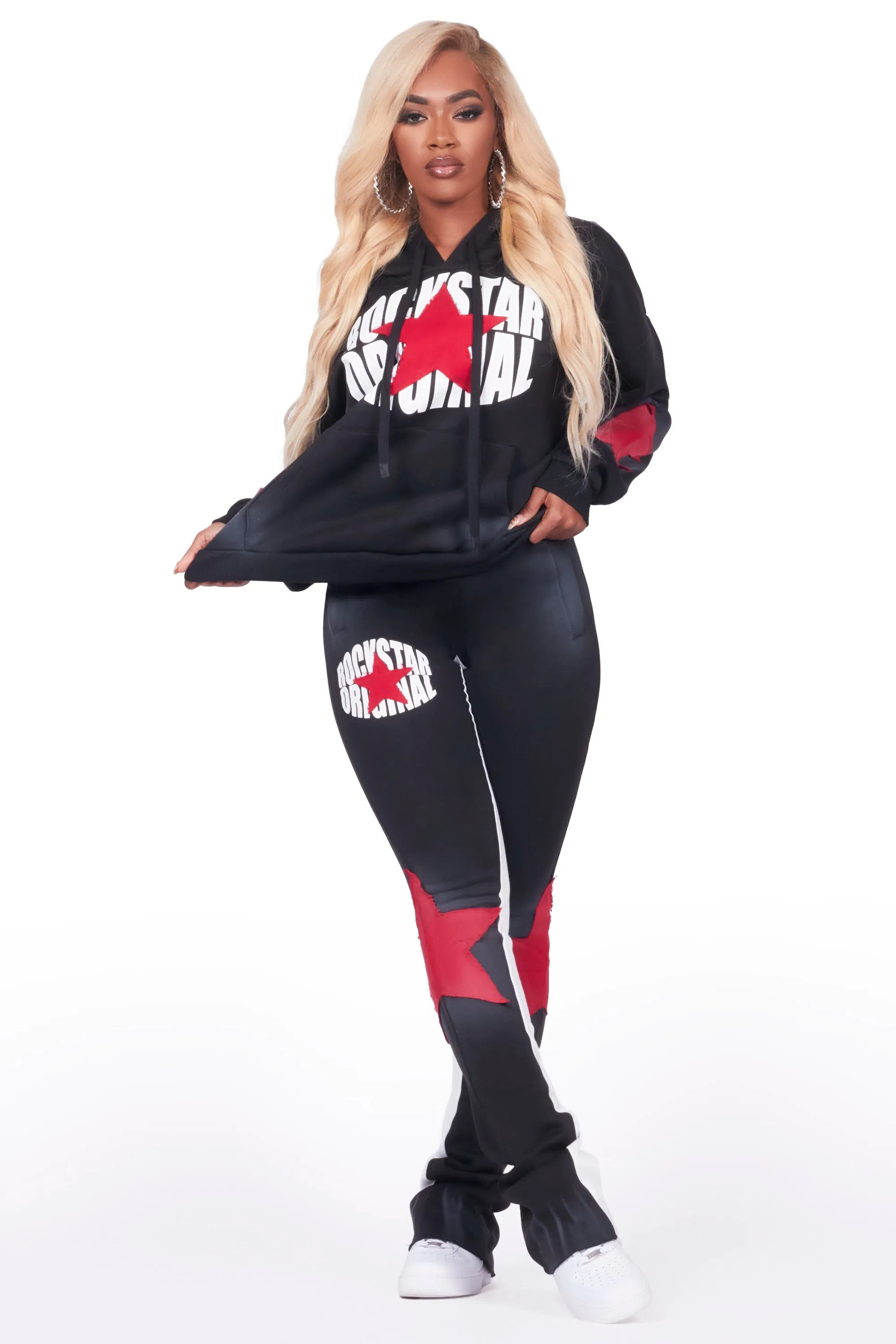 Kaliyah Black Super Stacked Trackset sold by Rockstar Original