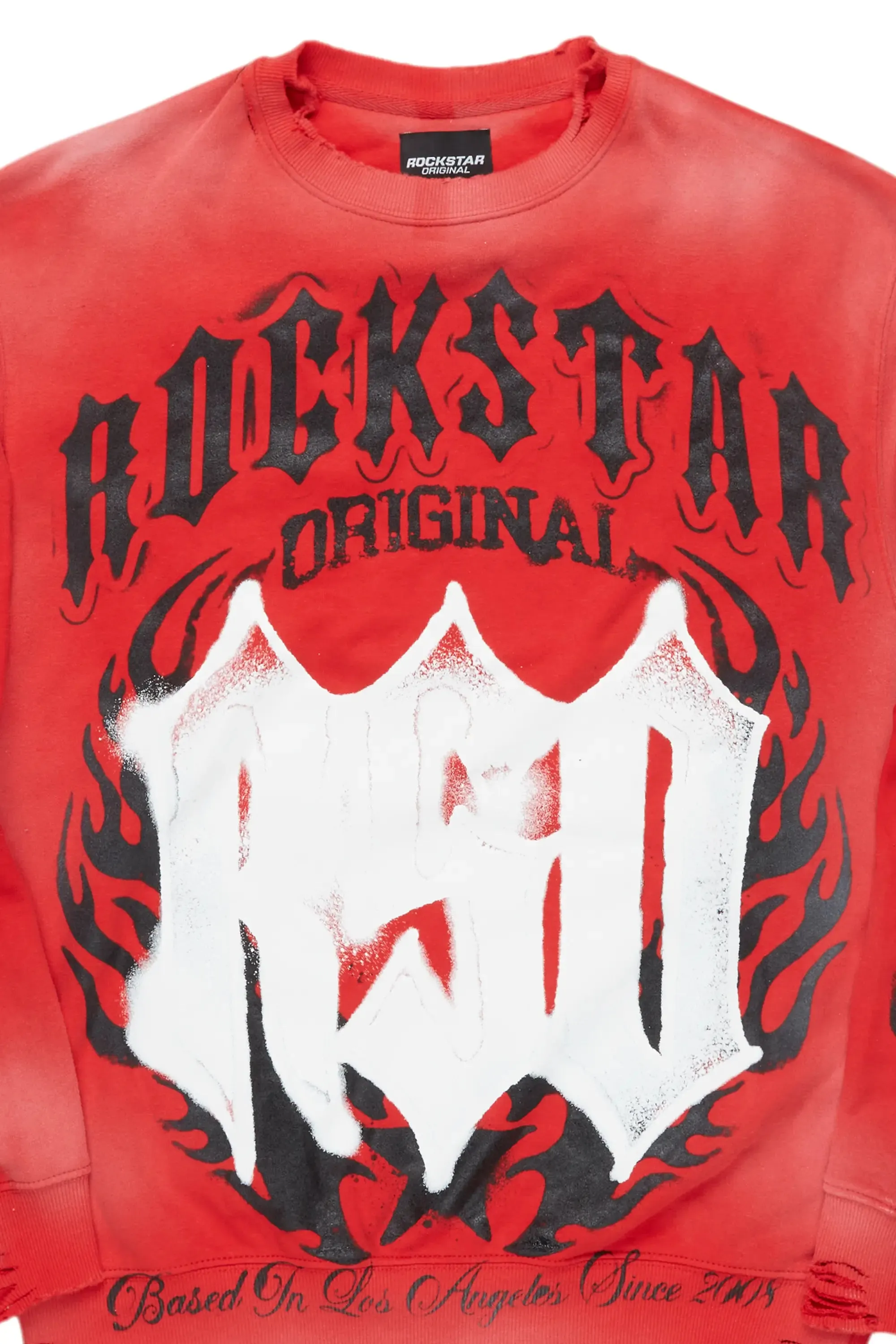 Boaz Red Graphic Crewneck sold by Rockstar Original product image thumbnail 2