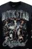 Ligia Black Double Layer Graphic T-Shirt sold by Rockstar Original