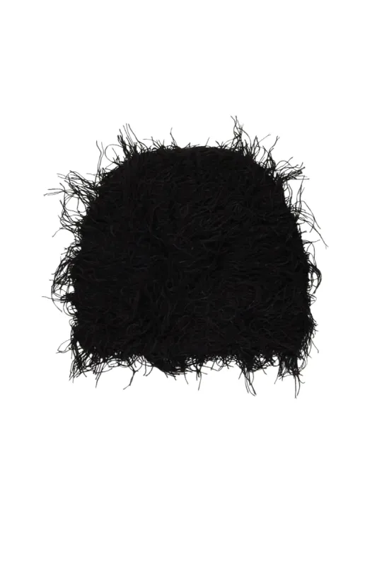 Otto Black Fuzzy Beanie sold by Rockstar Original