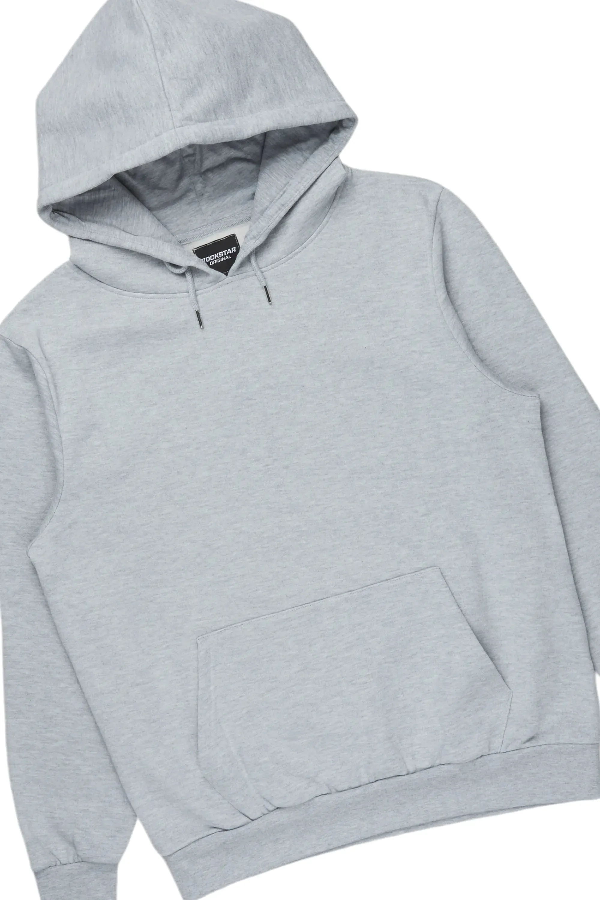 Basic Heather Grey Hoodie/Super Stacked Flare Track Set sold by Rockstar Original product image thumbnail 2