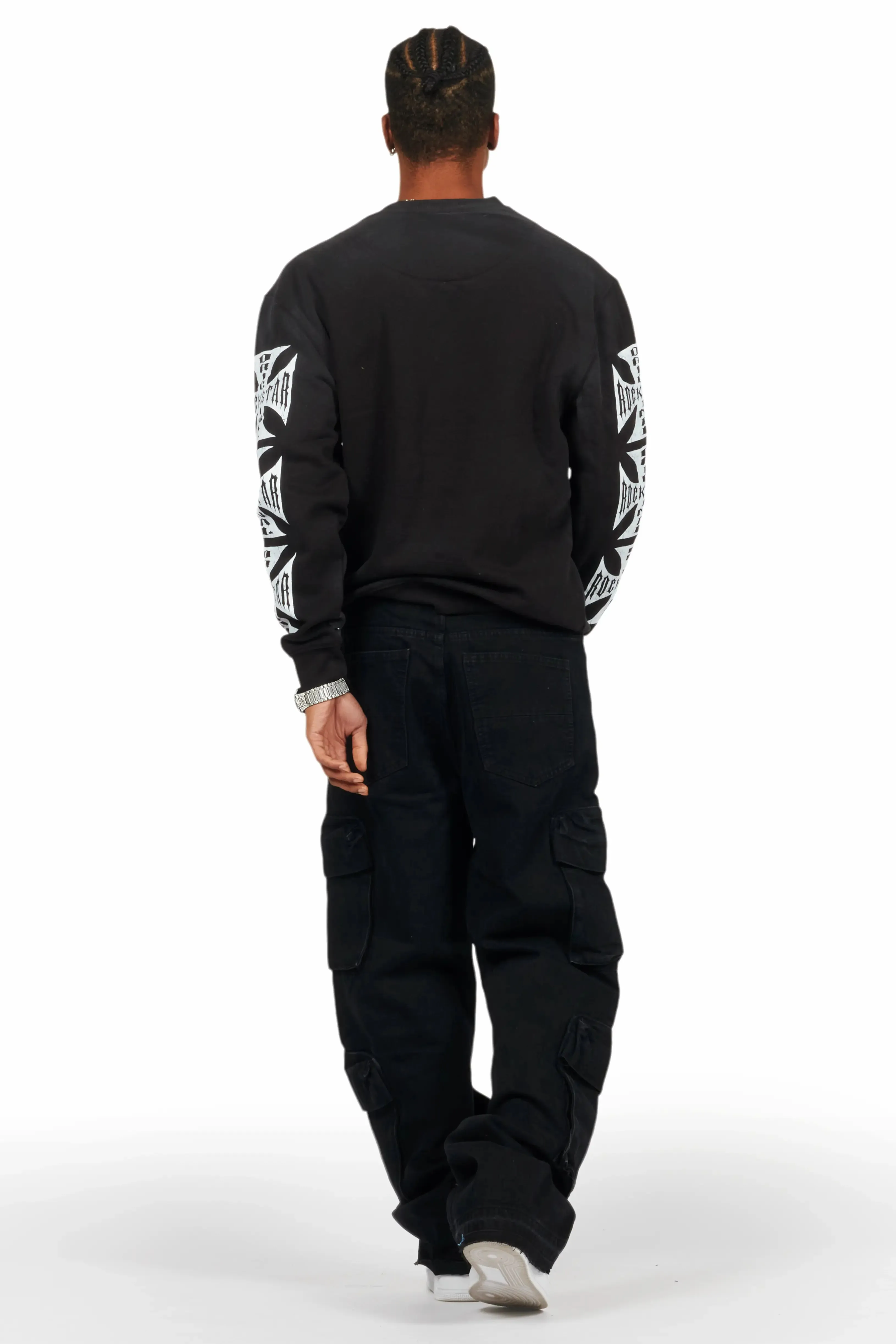 Udell Black Graphic Crewneck sold by Rockstar Original product image thumbnail 4