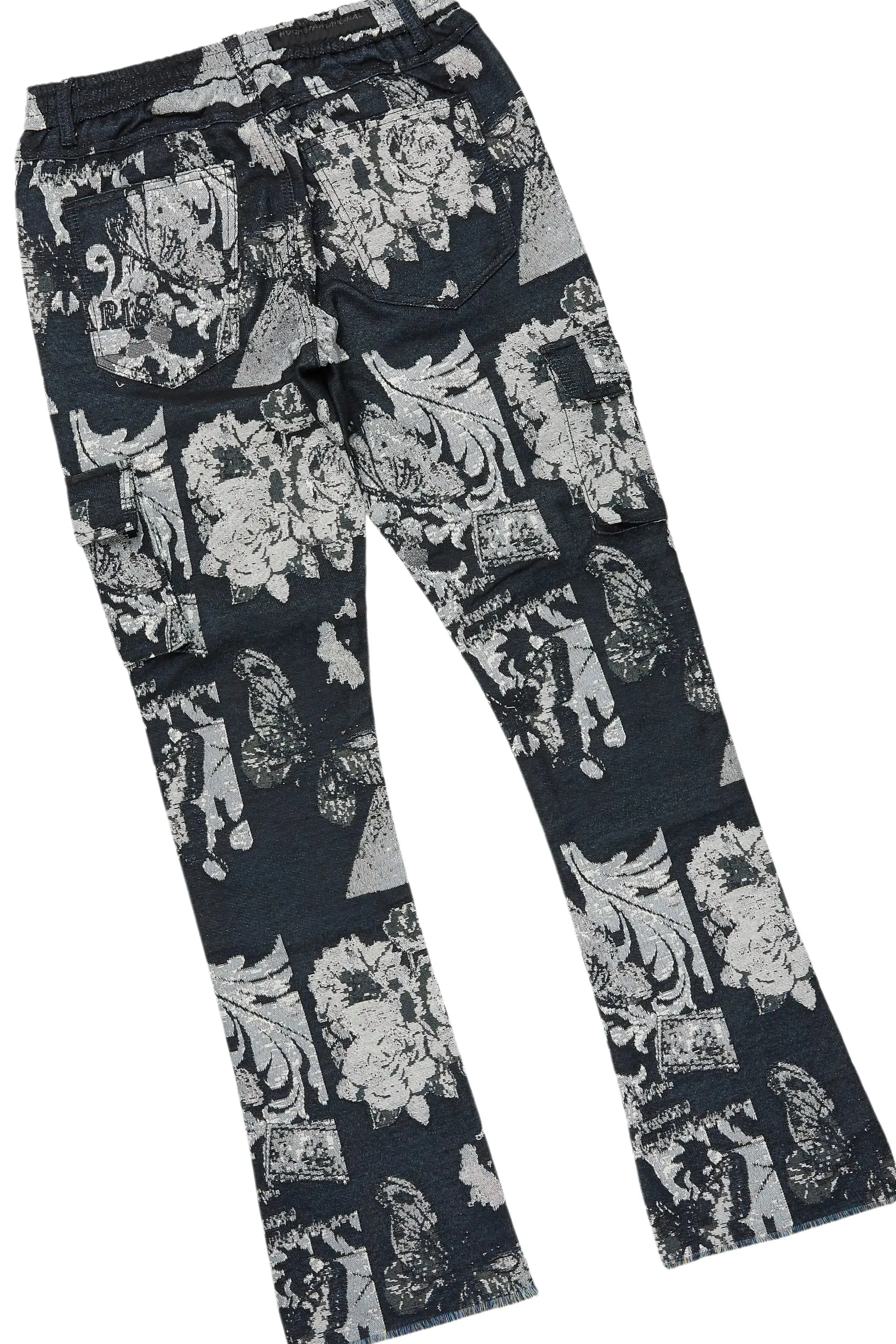 All Seeing Eyes Black Hoodie & Lamont Stacked Flare Tapestry Jean Bundle sold by Rockstar Original product image thumbnail 4