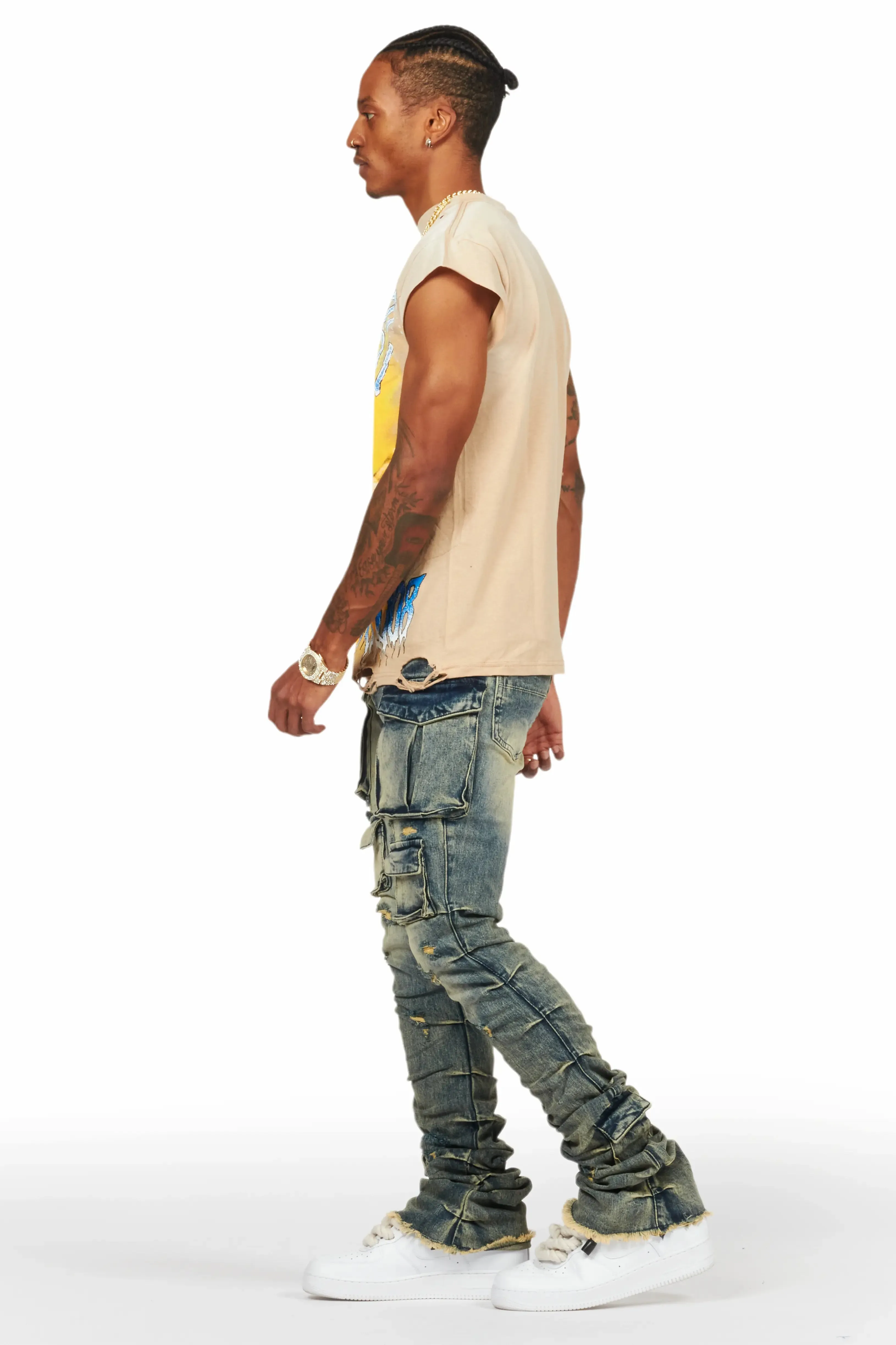 Gentry Tint Stacked Flare Jean sold by Rockstar Original product image thumbnail 4