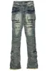 Gentry Tint Blue Stacked Flare Jean sold by Rockstar Original