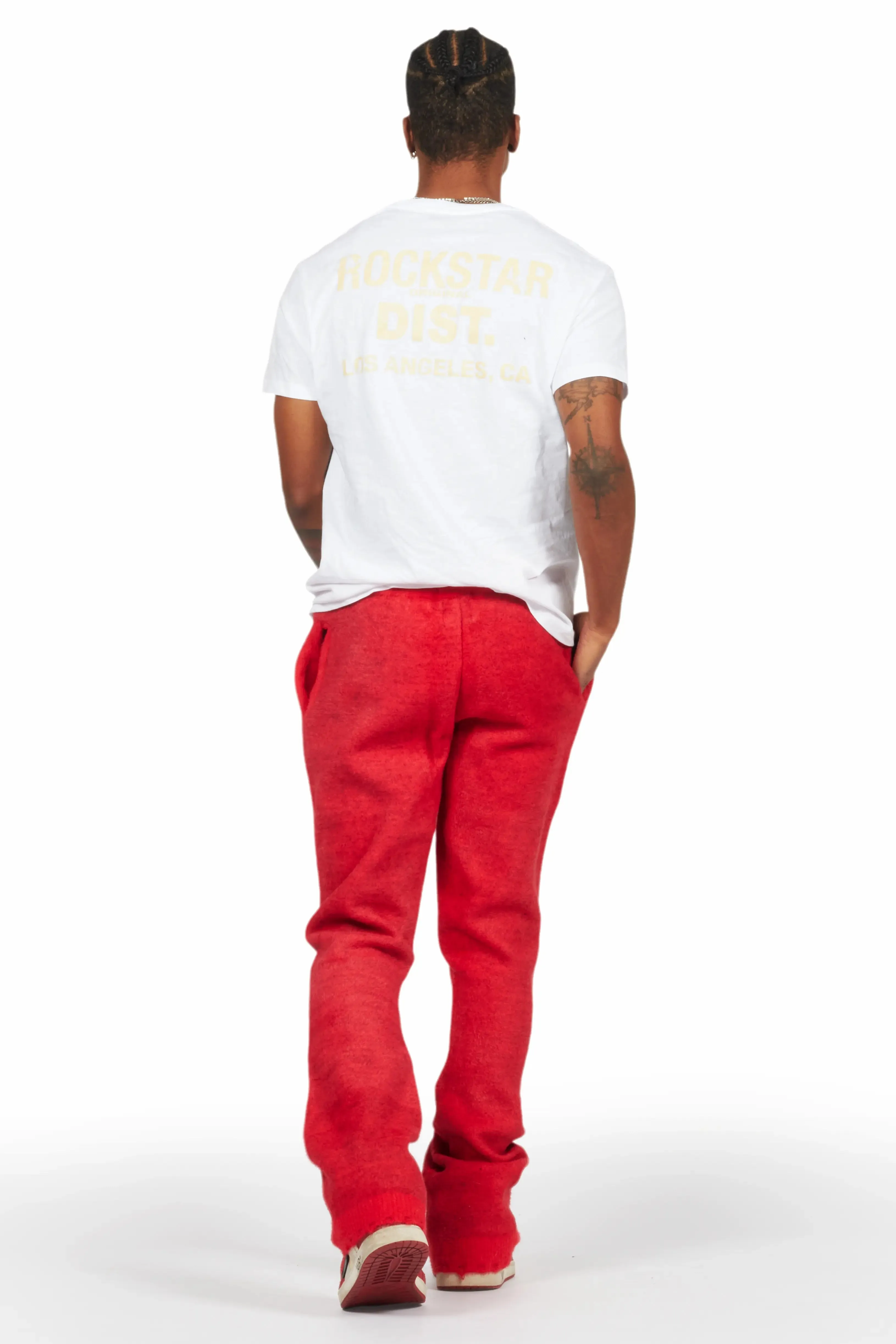 Keve Red Knitted Mohair Flare Sweat Pant sold by Rockstar Original product image thumbnail 5