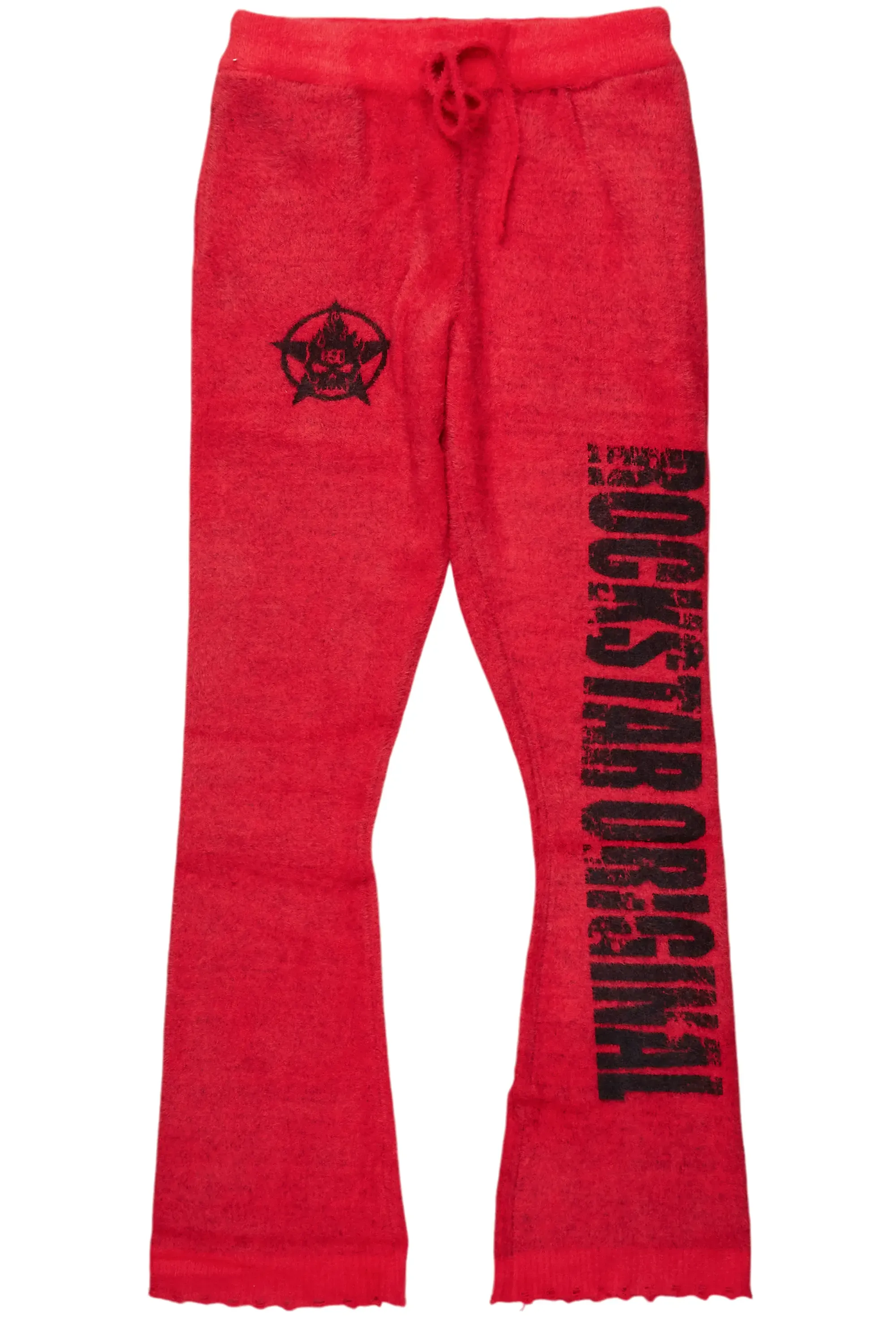 Keve Red Knitted Mohair Flare Sweat Pant sold by Rockstar Original product image thumbnail 2