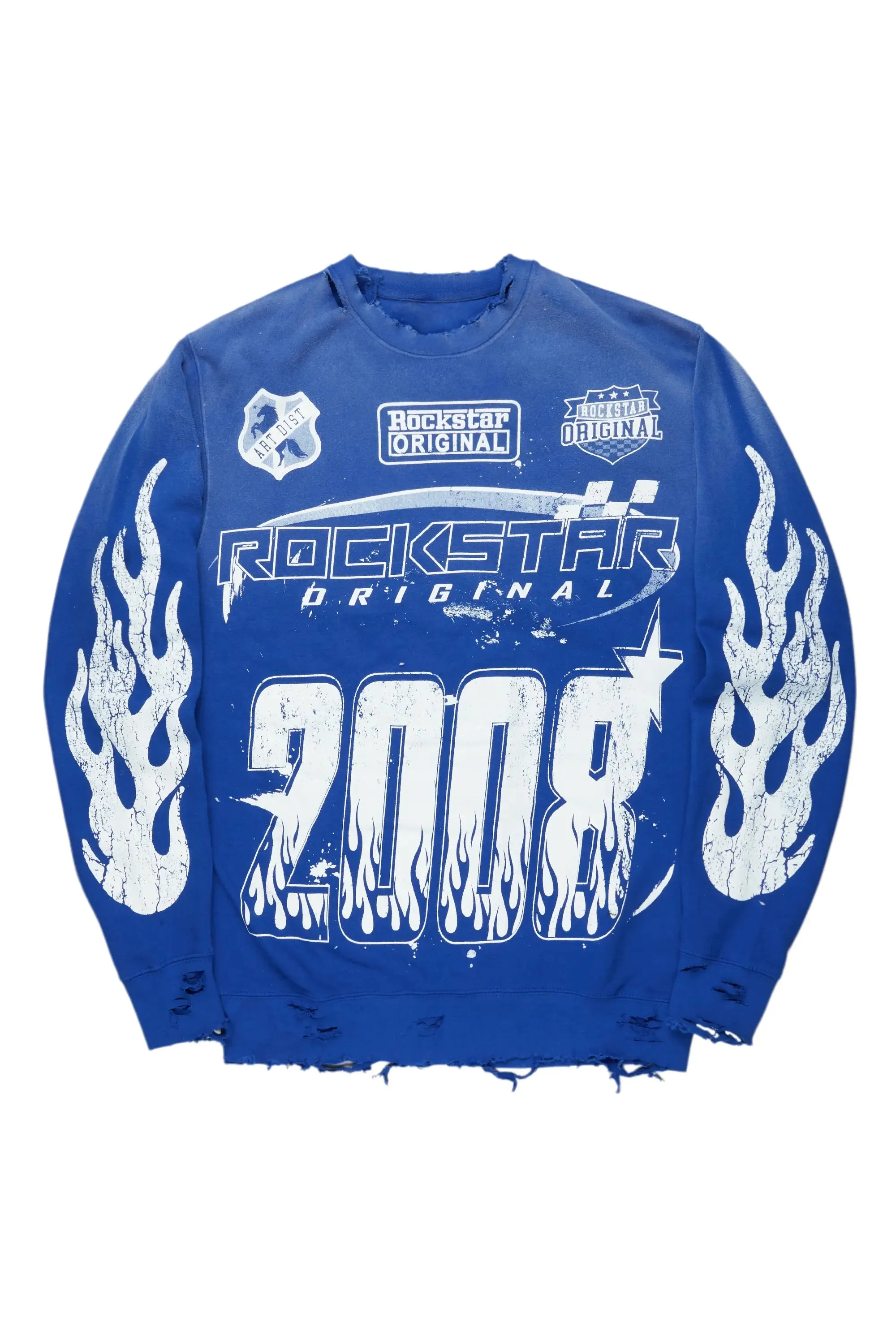Amos Royal Blue Graphic Crewneck sold by Rockstar Original