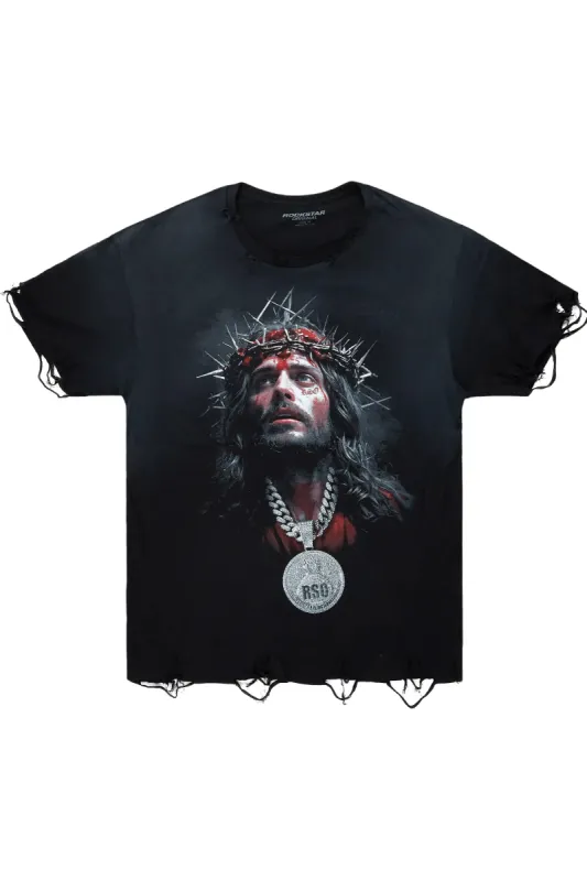 Alexus Black Oversized T-Shirt sold by Rockstar Original