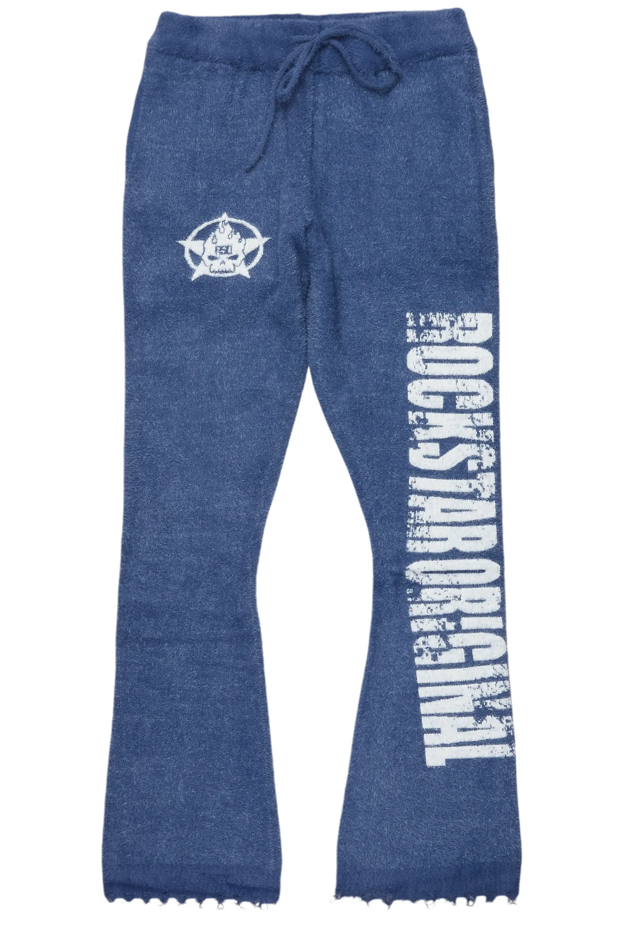 Keve Navy Knitted Mohair Flare Sweat Pant sold by Rockstar Original product image thumbnail 2