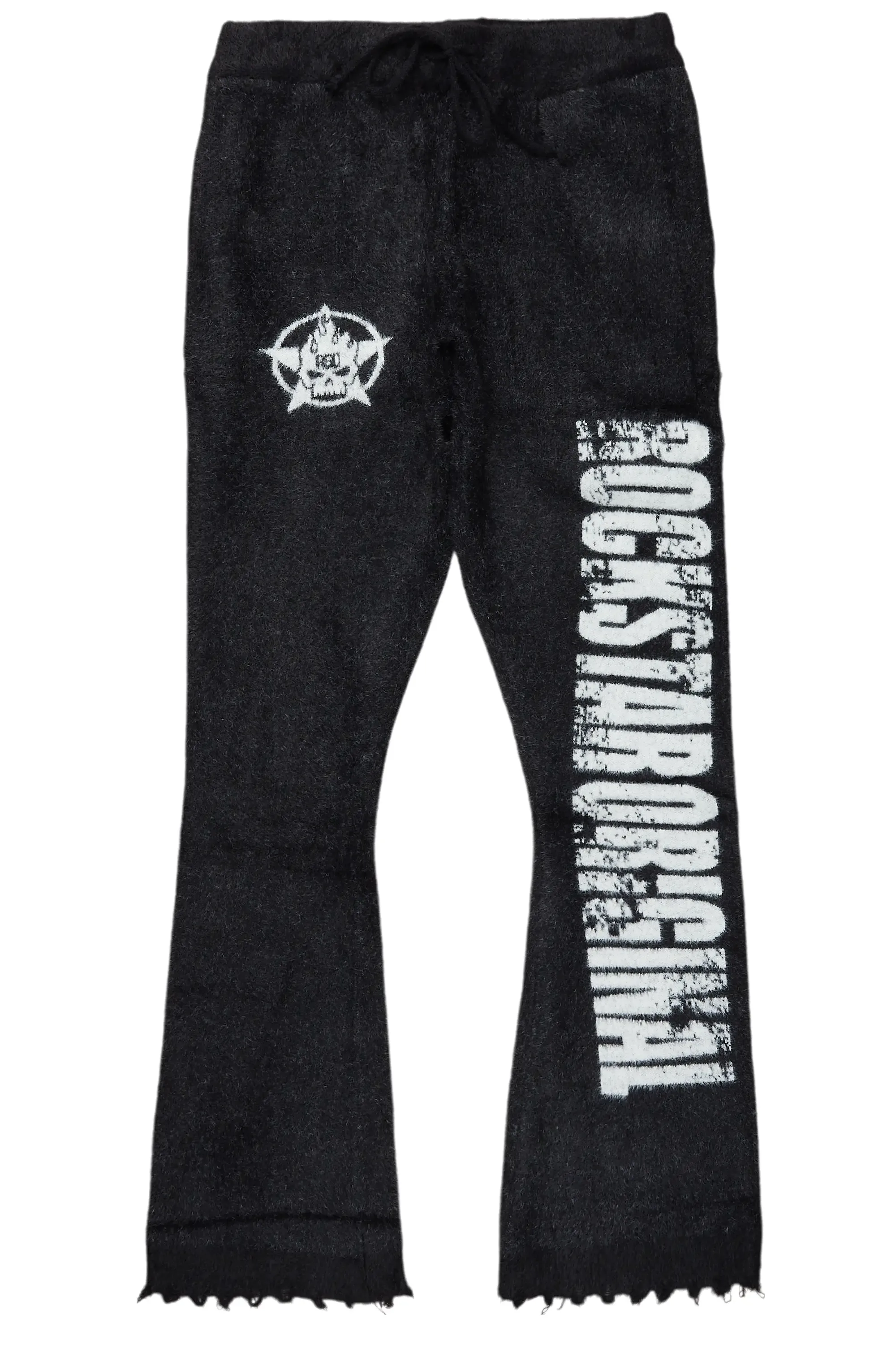 Keve Black Knitted Mohair Flare Sweat Pant sold by Rockstar Original product image thumbnail 2